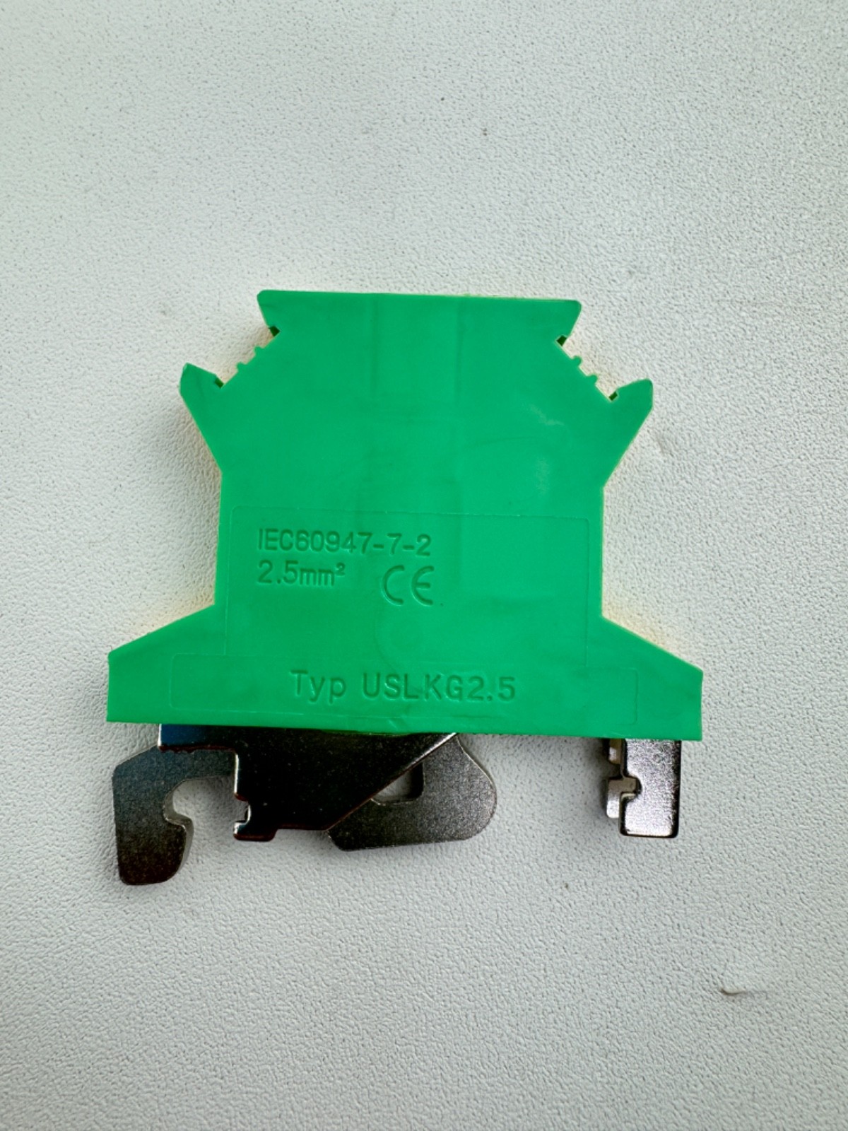 x(19) Pcs USLKG2.5 Ground Circuit Connection Terminal Block DIN Rail Mounted