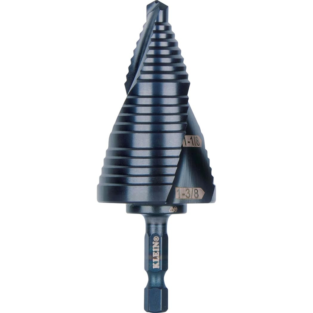 Klein Tools QRST15 Step Drill Bit 7/8 to 1-3/8-Inch Hex Shank