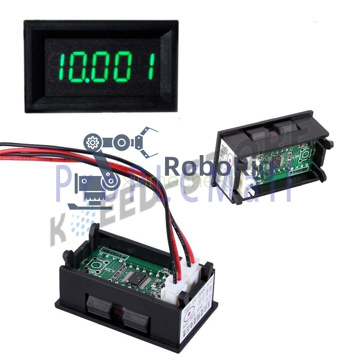 Green LED 5 Digit DC 0-4.3000-33.000V Digital Voltmeter Voltage Meter Car Panel