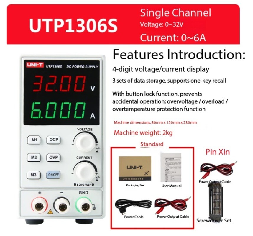 High Precision DC Power Supply – Adjustable Voltage for Laptop Repair & Testing