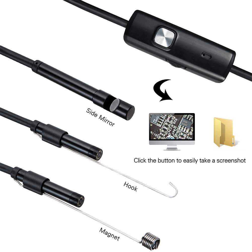 Endoscope Camera with Light, 1920P HD Borescope Camera with 8 LED Lights 16.4ft