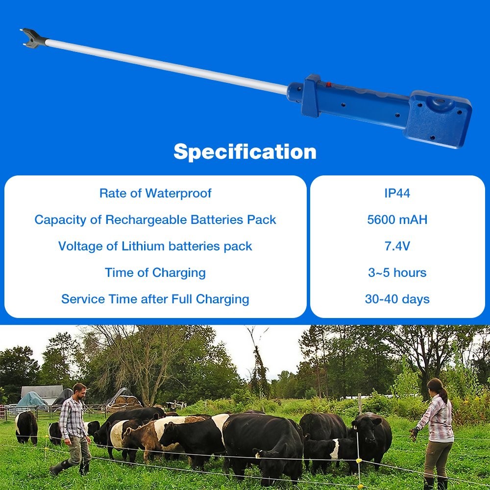 10000V Rechargeable Hot Shot Cattle Prod Stick Electric Shock Livestock Prodder