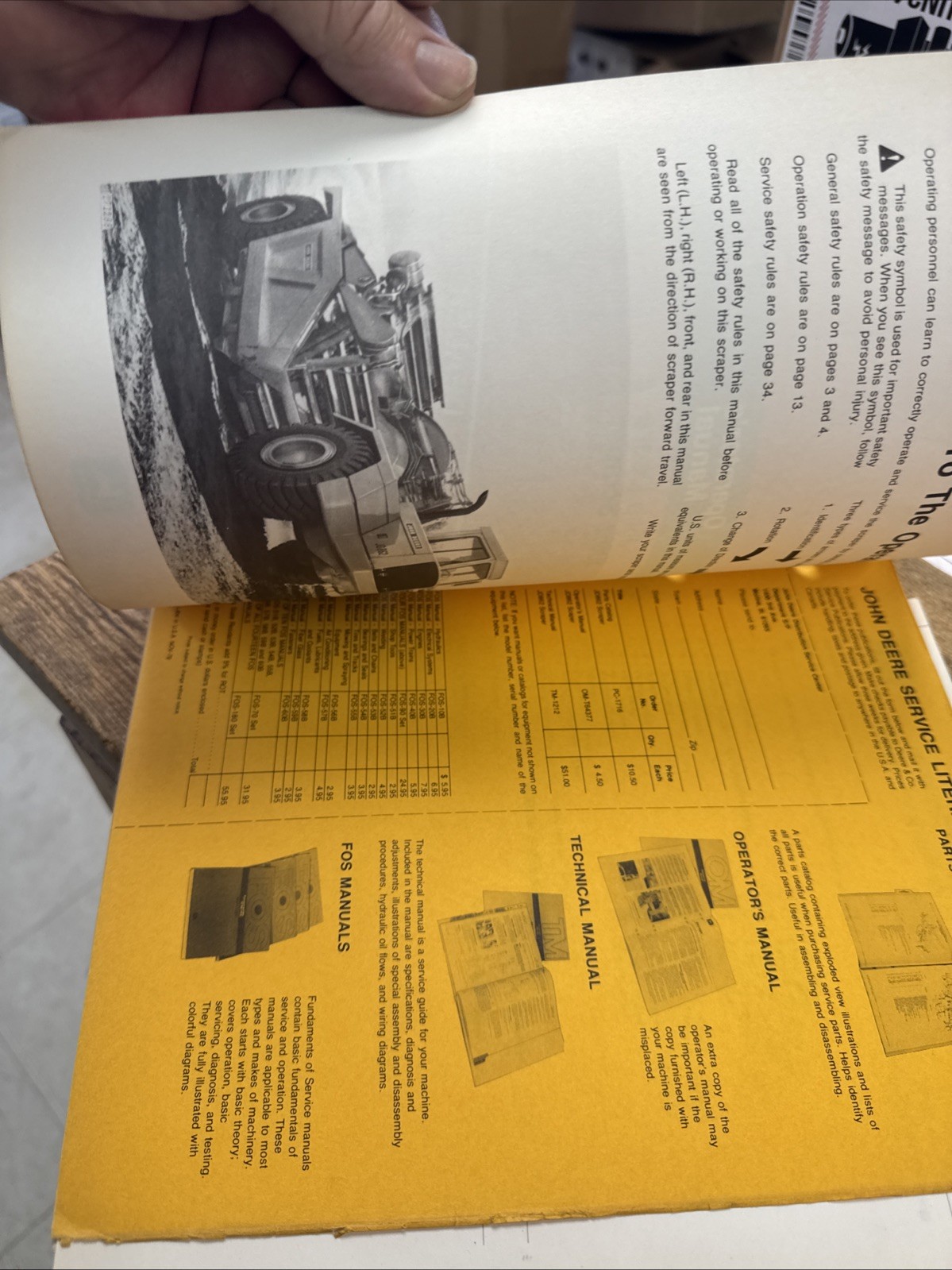 *John Deere JD 862 Scraper Operators Maintenance Manual OM-T64377 A0 ORIGINAL!