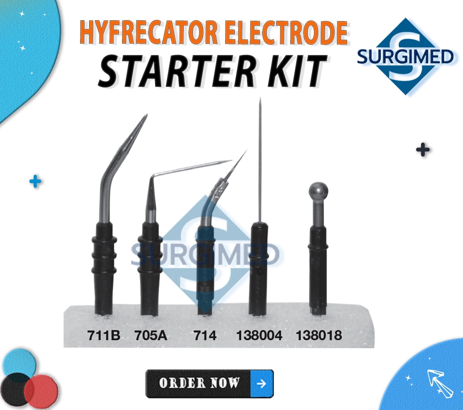 ConMed Electrosurgical Reusable Electrode Starter Kit Model 700 New – USA