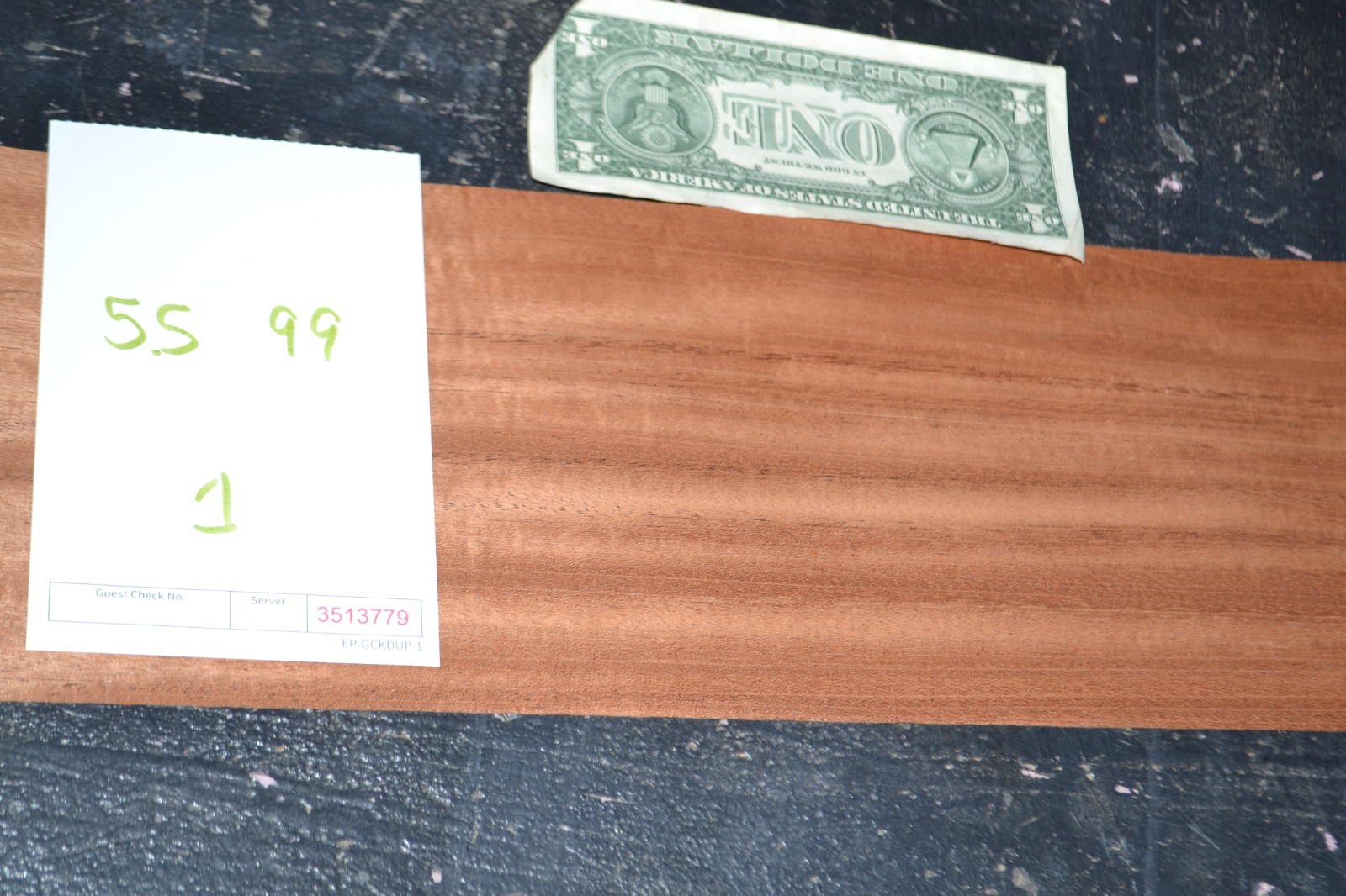 Cuban Mahogany Raw Wood Veneer Sheet 5.5 x 99 inches 1/42nd IFP35137-79