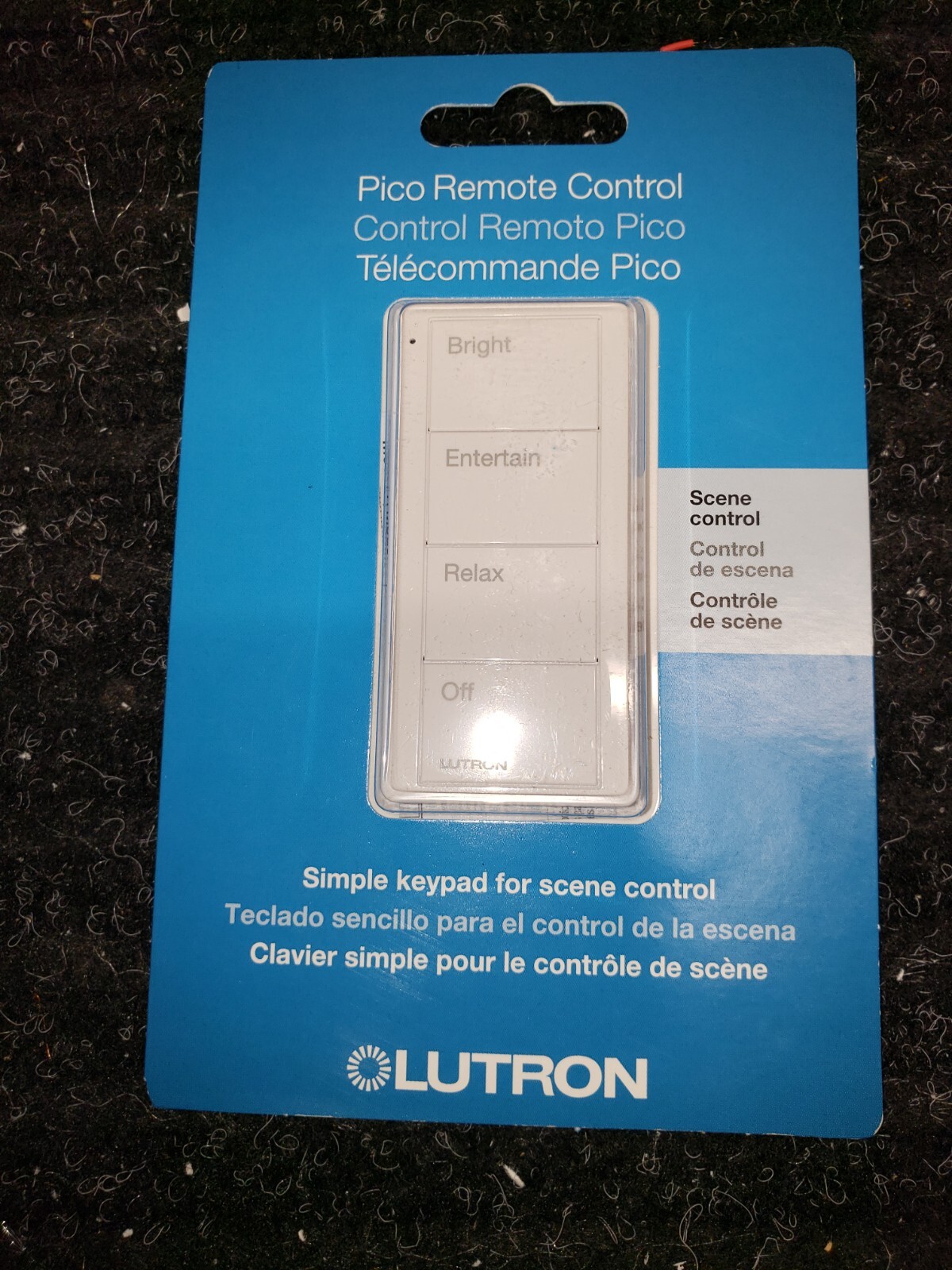 Lutron PJ2-4B-GWH-P03 Pico Caseta 4-Button Any Room RELAX Scene White