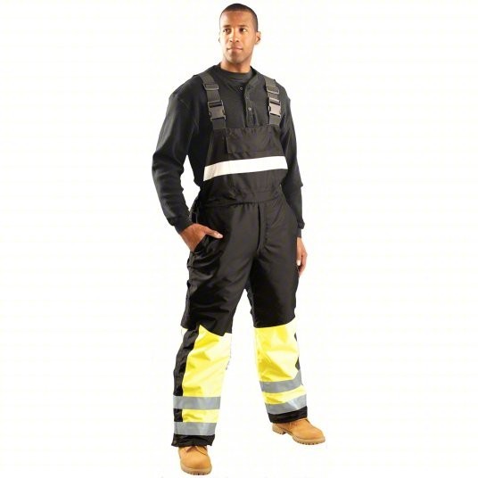 OccuNomix 2XL Hi-Vis Insulated Cold-Weather Work Bib Pant ANSI/ISEA 107 Class E
