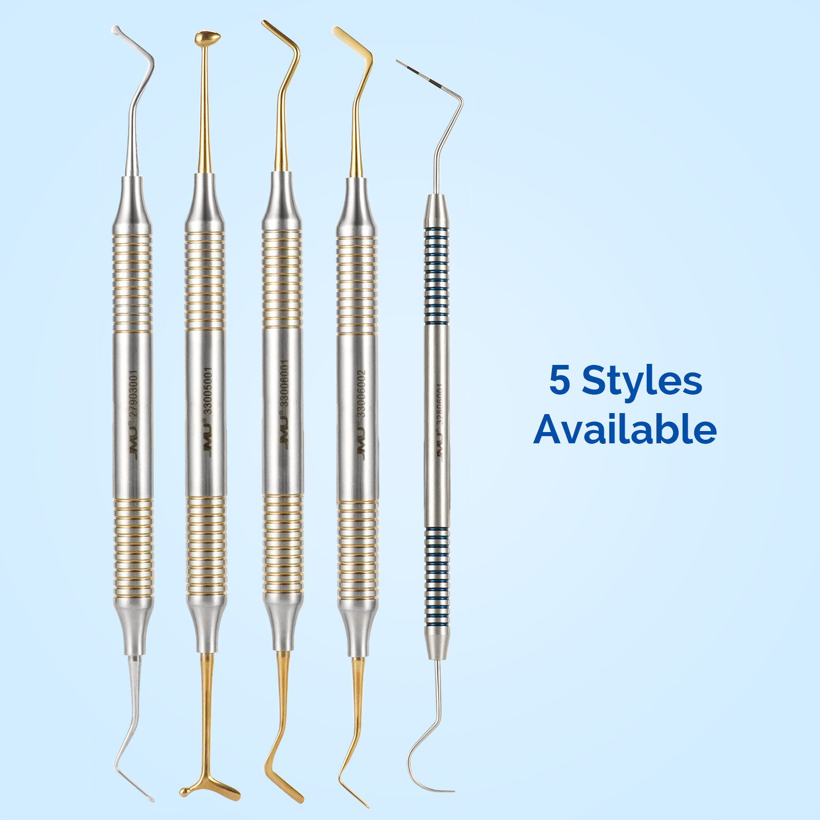JMU Cord Packer Dental Gingival 3Pcs Retraction NON-SERRATED Dental Instrument