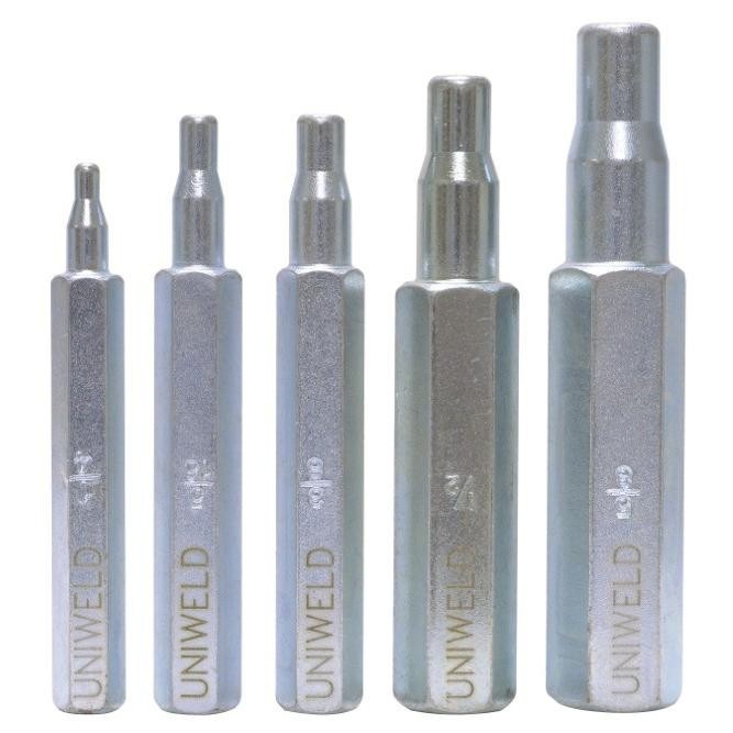 Swaging Punch Kit Uniweld 1/4 5/16 3/8 5/8 70005