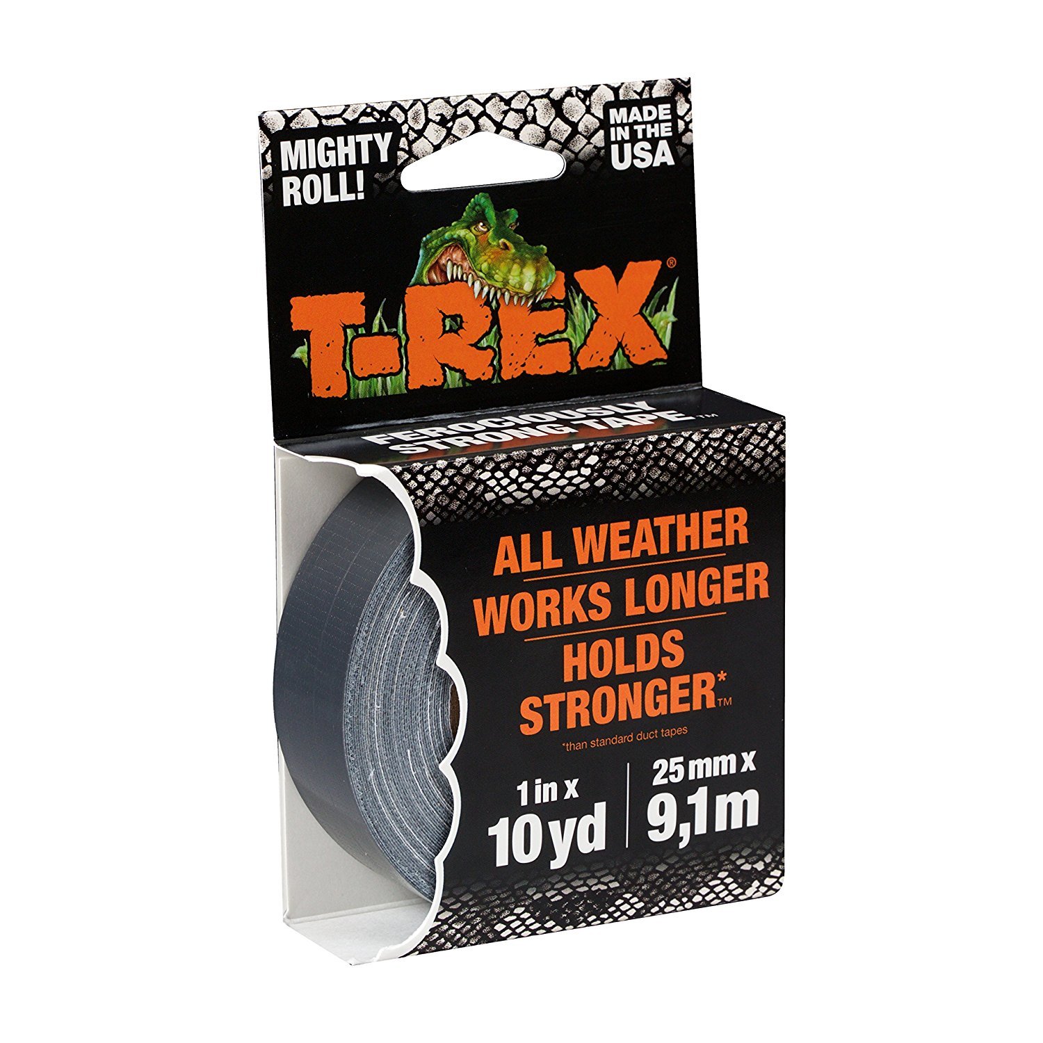 T-Rex Ferociously Strong Duct Tapes – 1″ to 2.83″ Widths – Grey & White Options