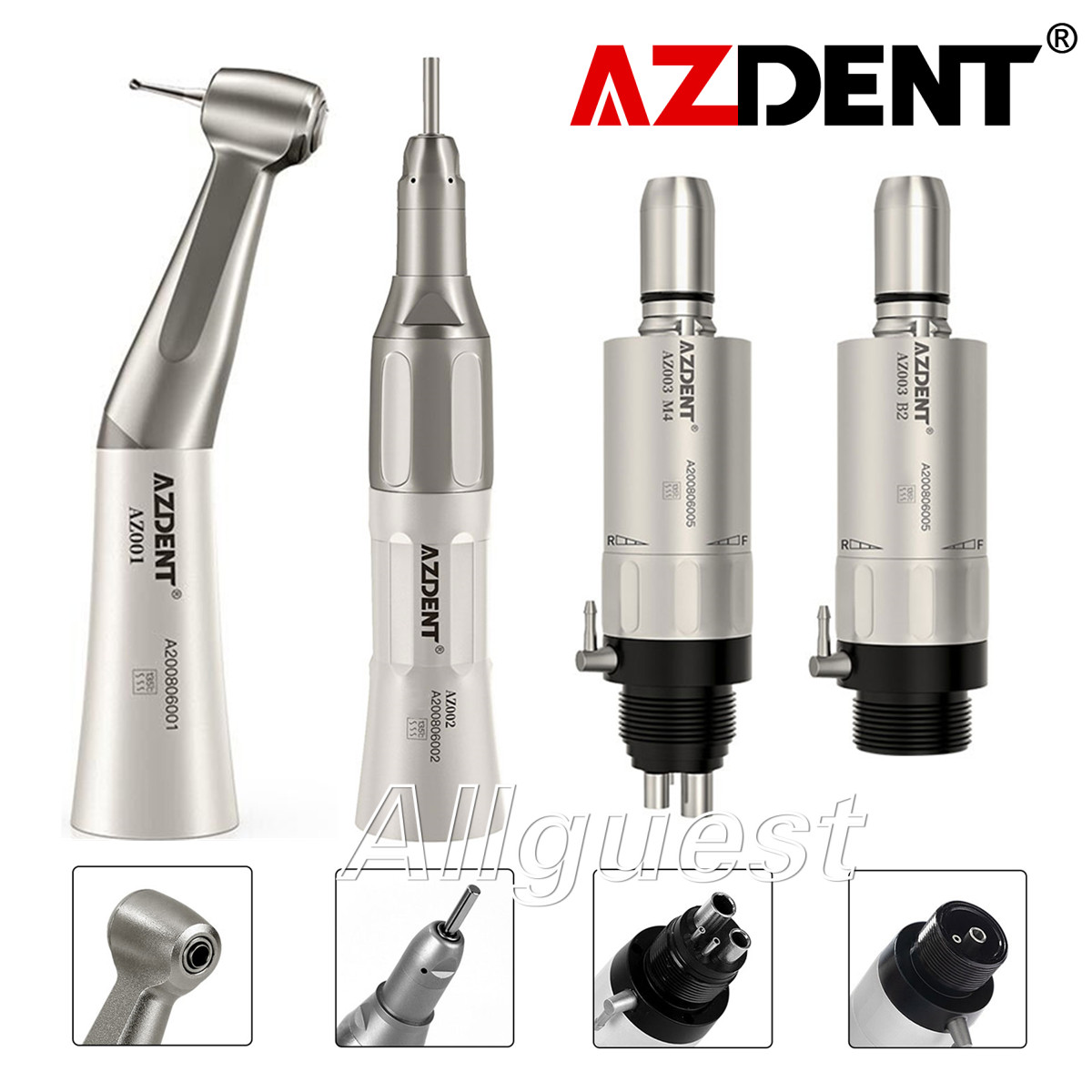 NSK Style Dental Slow Low Speed Handpiece Straight Contra Angle Air Motor 4/2H