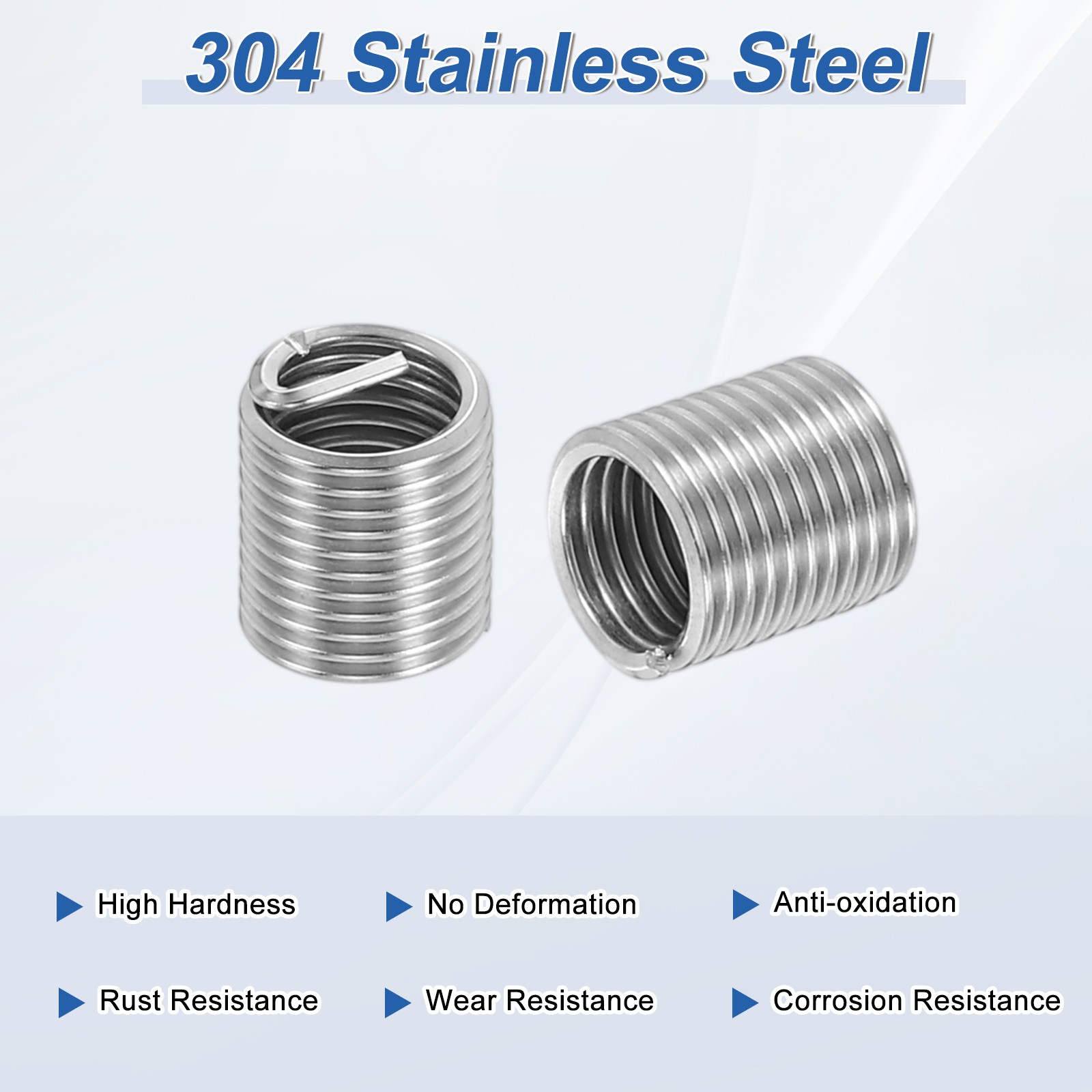 20pcs Wire Thread Inserts 1/4-28 UNF 2D 12.8mm Helical Threaded Sleeve