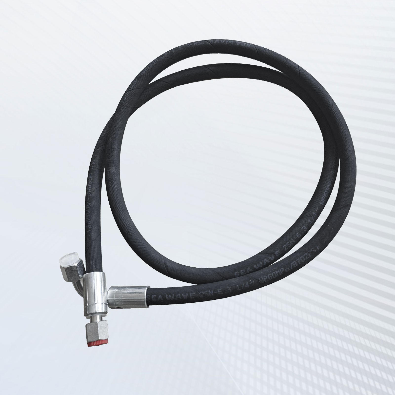 Agt Miva Chinese Mini Excavator Hydraulic Hose M14x1.5 X 60″ One End 90° One Str