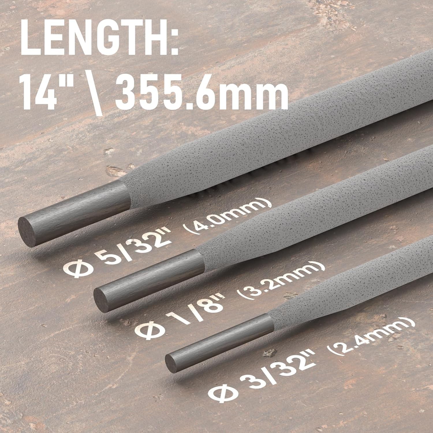 YESWELDER E6013 3/32”, 1/8”, 5/32” Welding Rod Carbon Steel Stick Electrodes