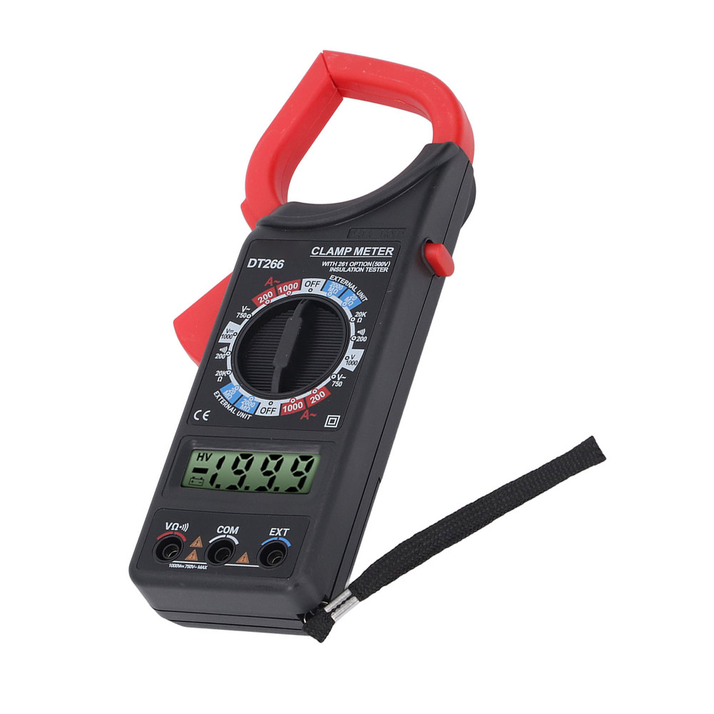 DT266 Digital Clamp Meter with Wide Range AC 0 1000A DC 0 1000V Measurement