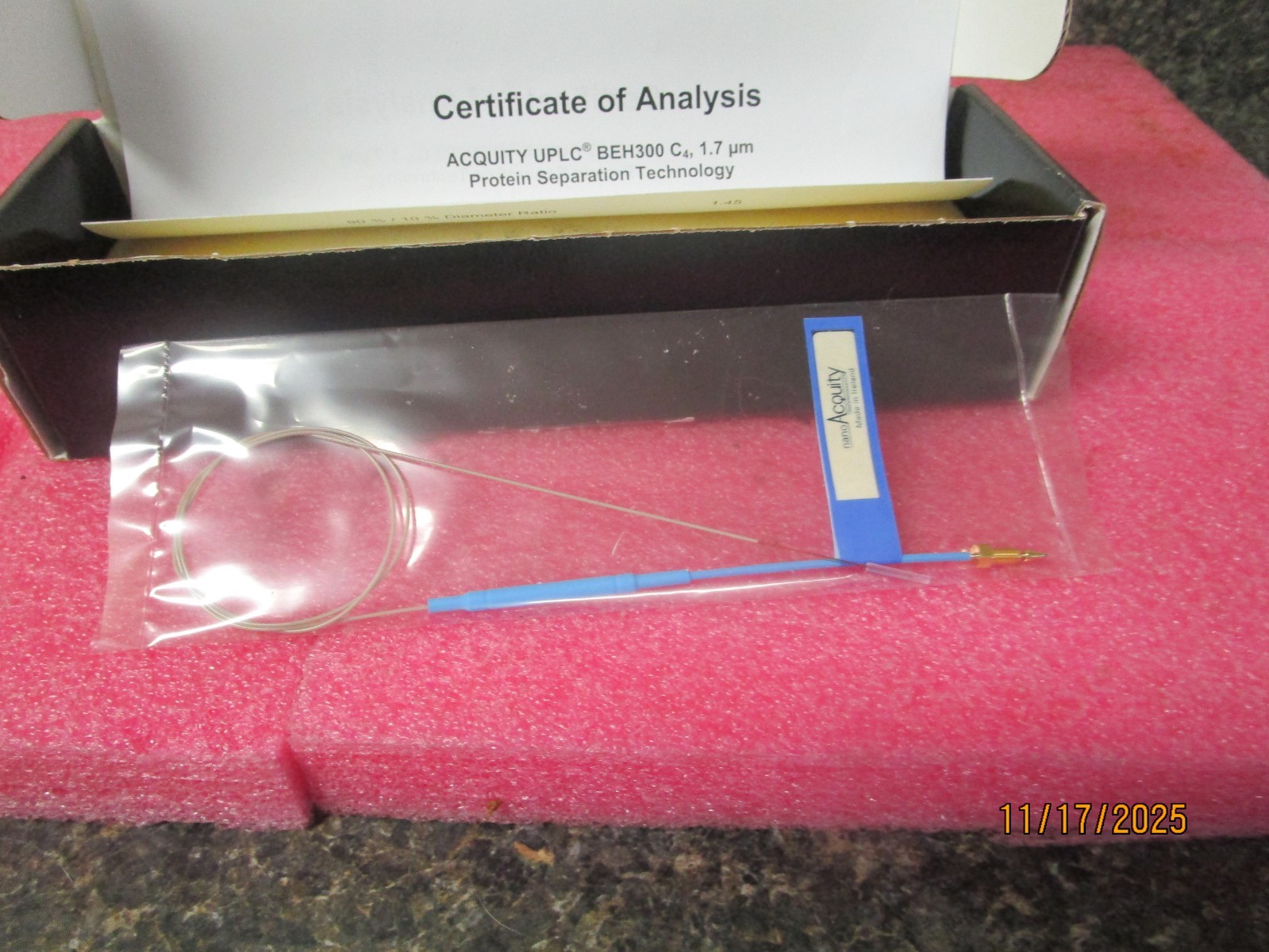 Waters nanoAcquity ACQUITY UPLC 1.7um BEH300 C4 75um x 100mm Column 186004639