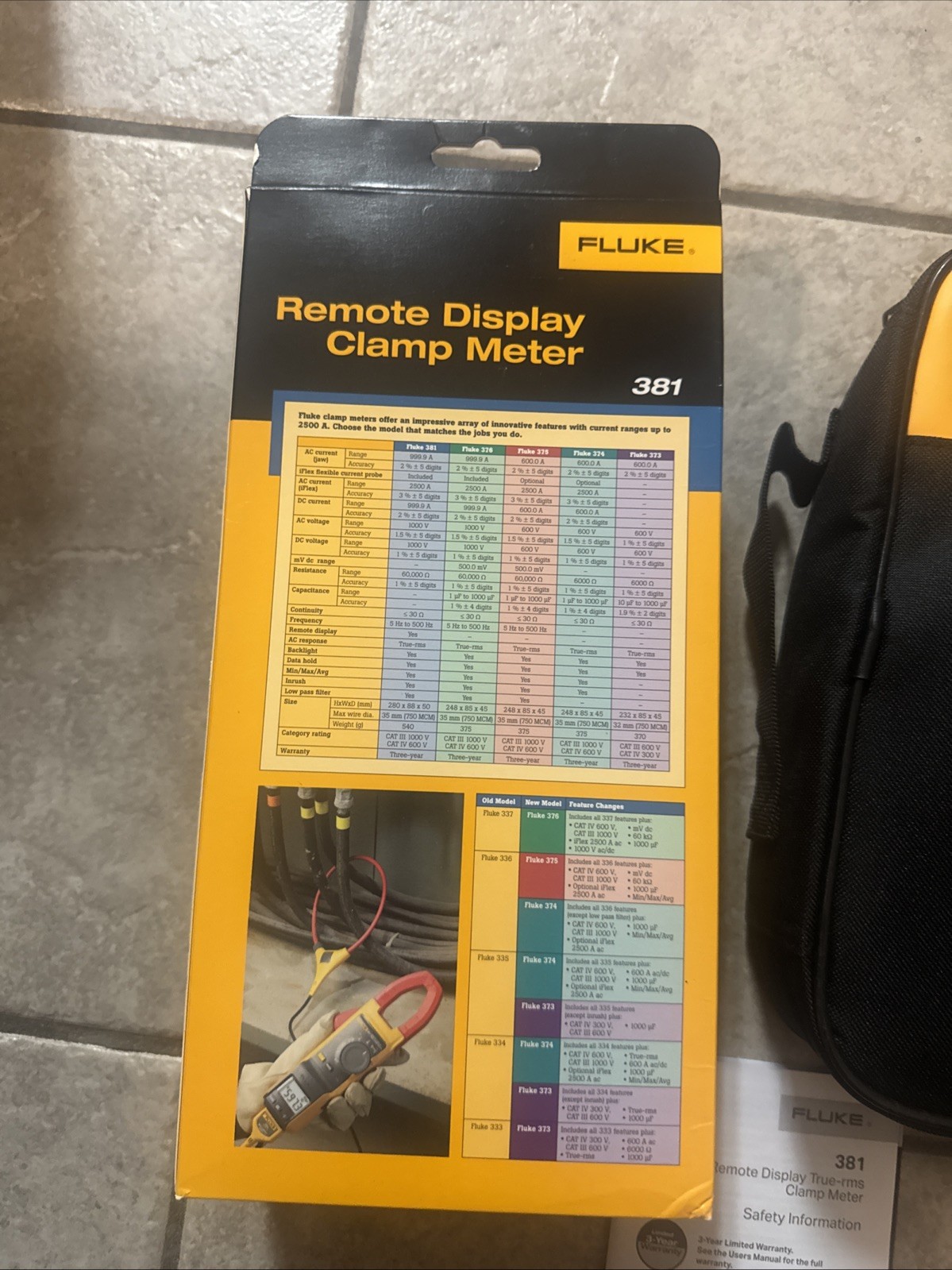 Fluke 381 Remote Display True RMS AC/DC Clamp Meter