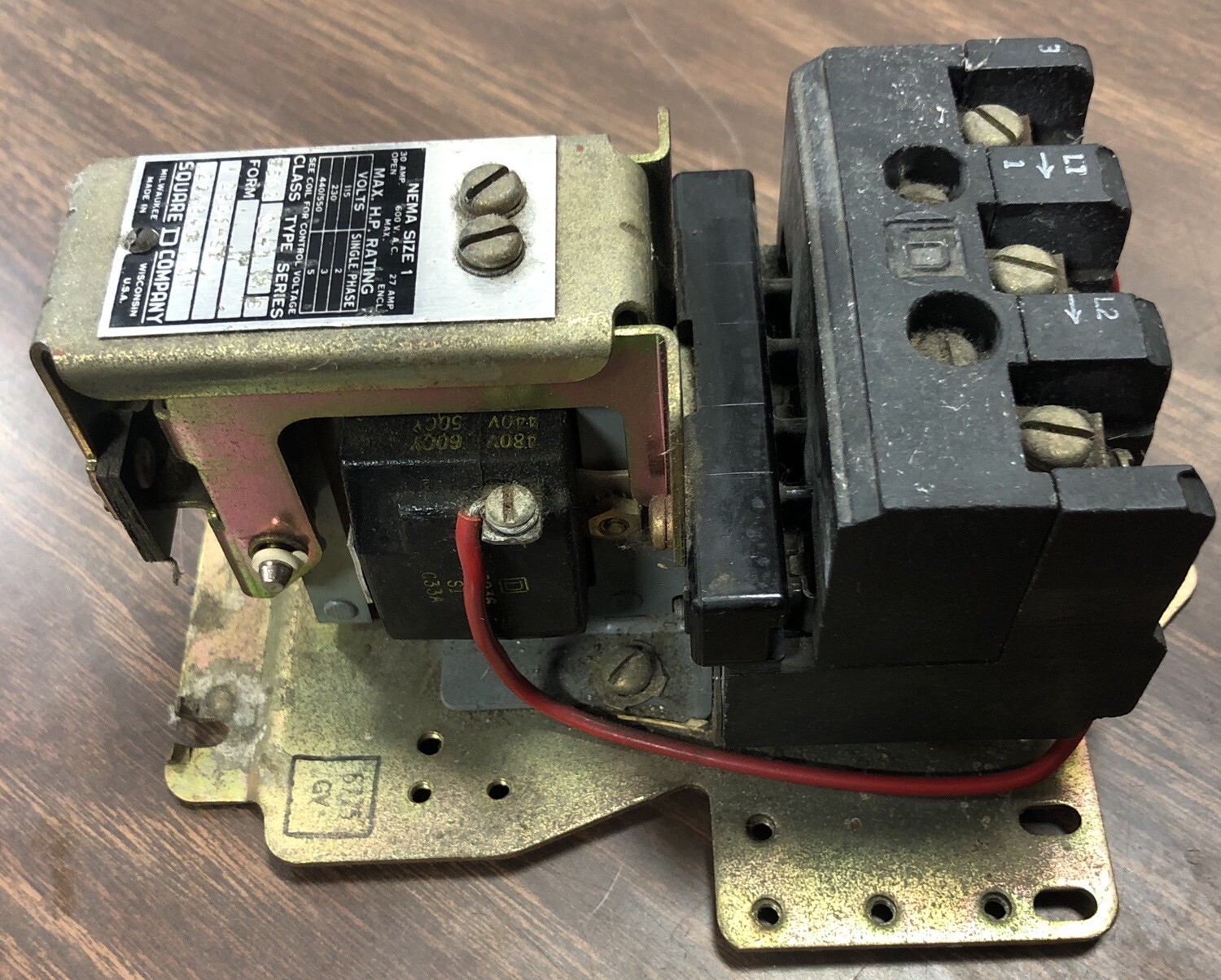 Square D Nema 1 Starter Switch Form Type C0-1 30 Amp 2936-S6 Ser B C25