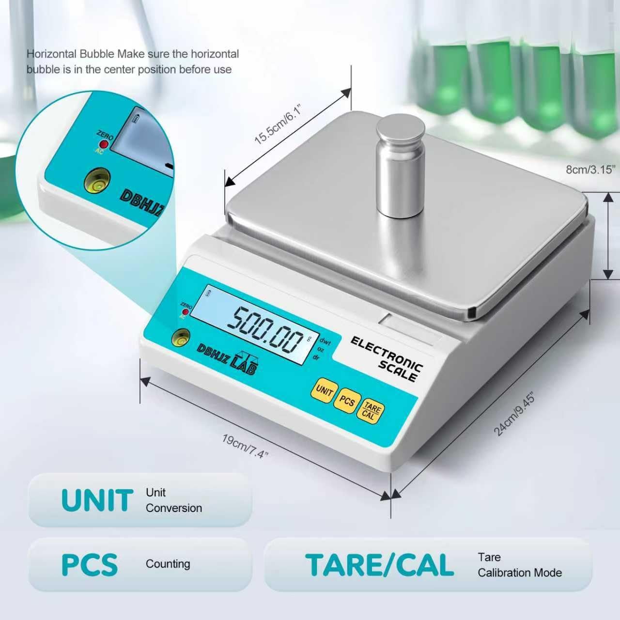 Lab Scale 5000g x 0.01g High Precision Electronic Analytical Balance g/lb/oz/…
