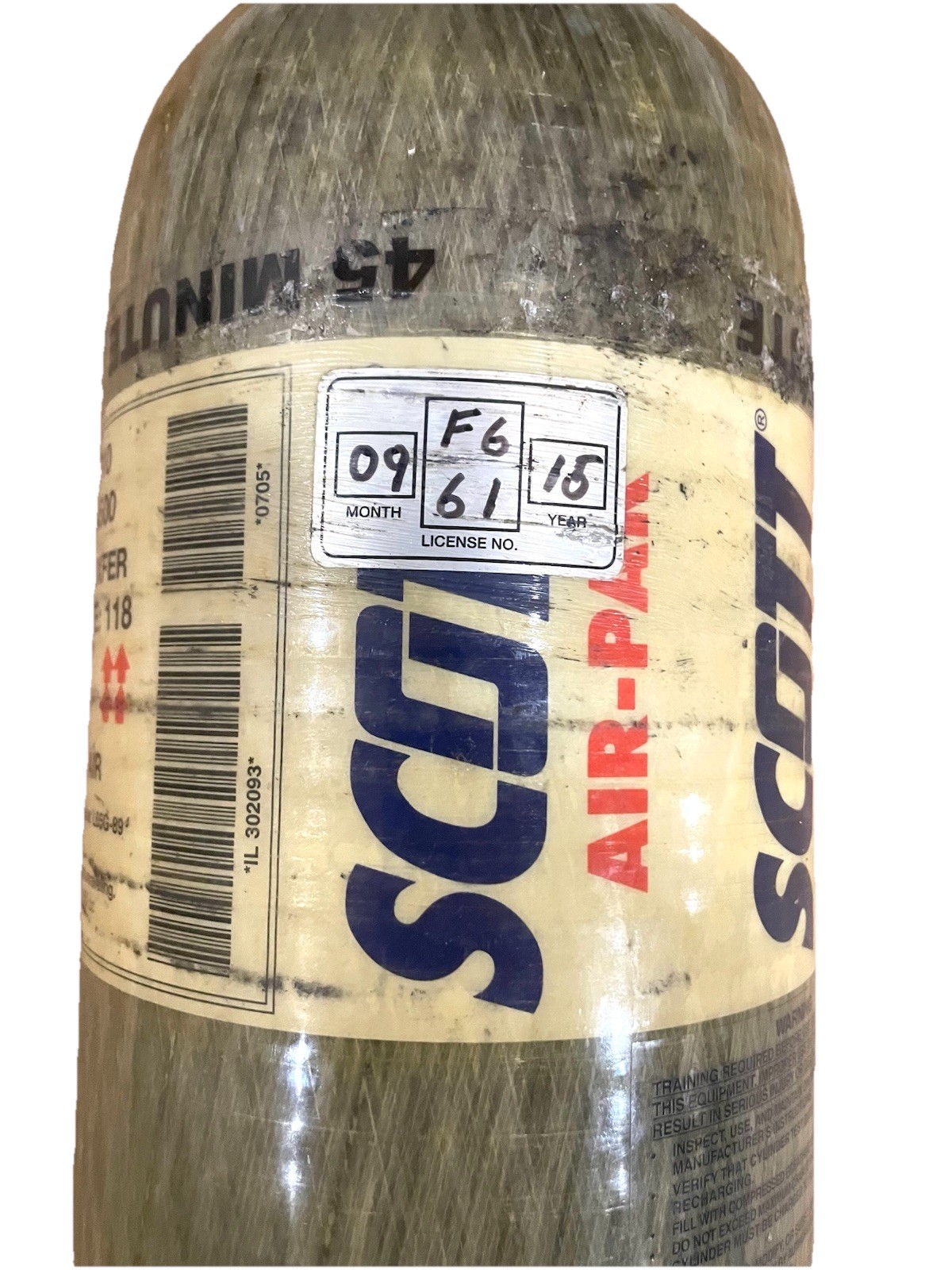Scott SCBA 45 MIN Tank Cylinder – 4500 PSI