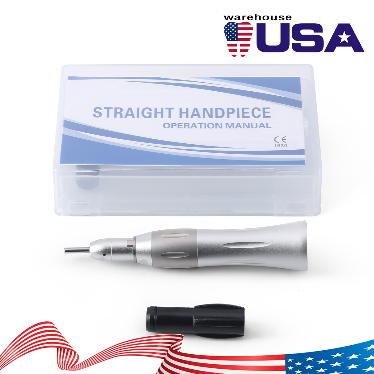 Dental 1:1 Straight Handpiece Low Speed Nose Cone External Water Spray E-type