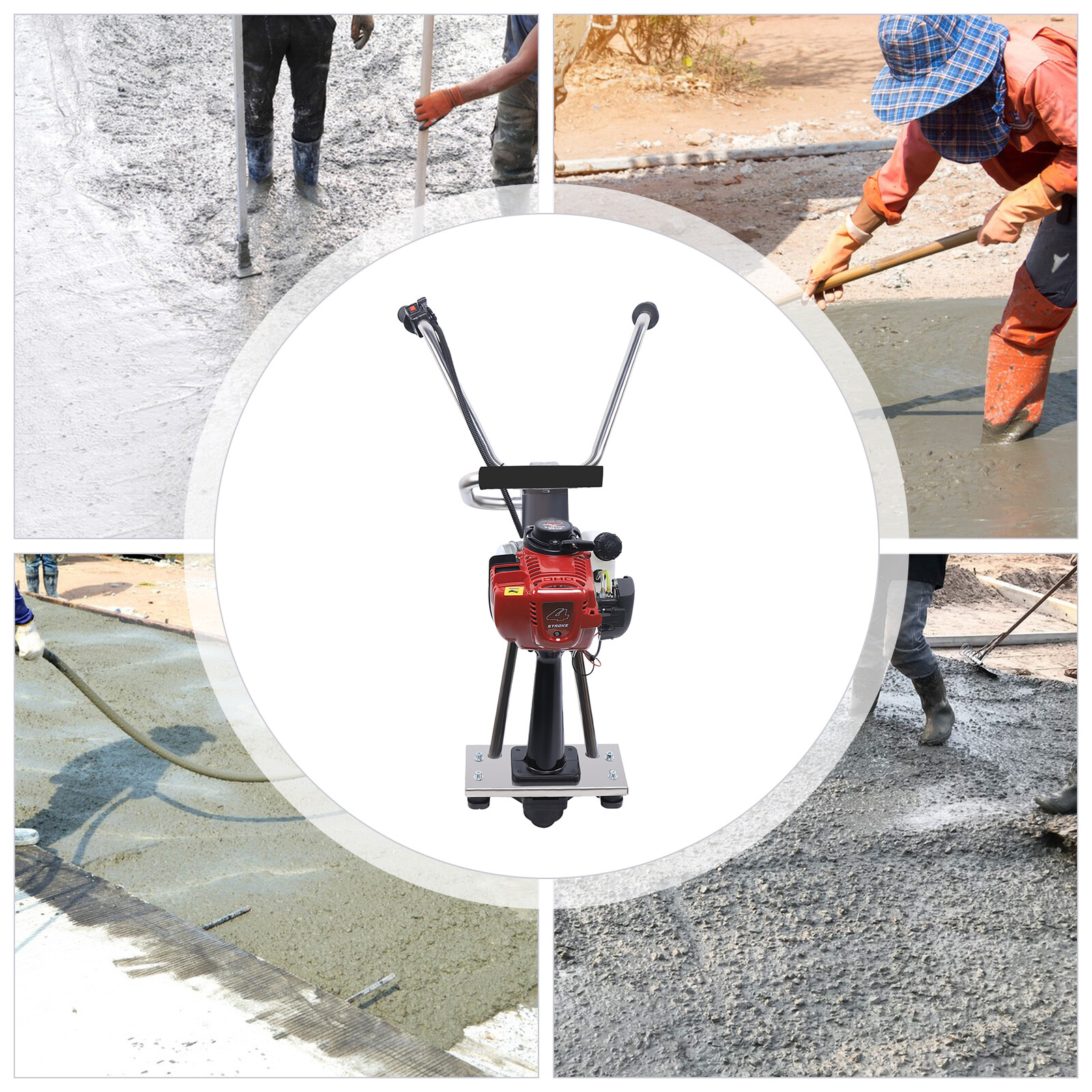 4 stroke Easy Screed Concrete Vibrating Leveling Machine Gasoline Engine 900w