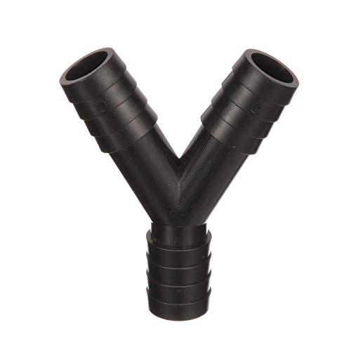 Seachoice 3-Way Y Fitting 3/4 in. ID Hose Barbed Black Plastic Connector 50-1823