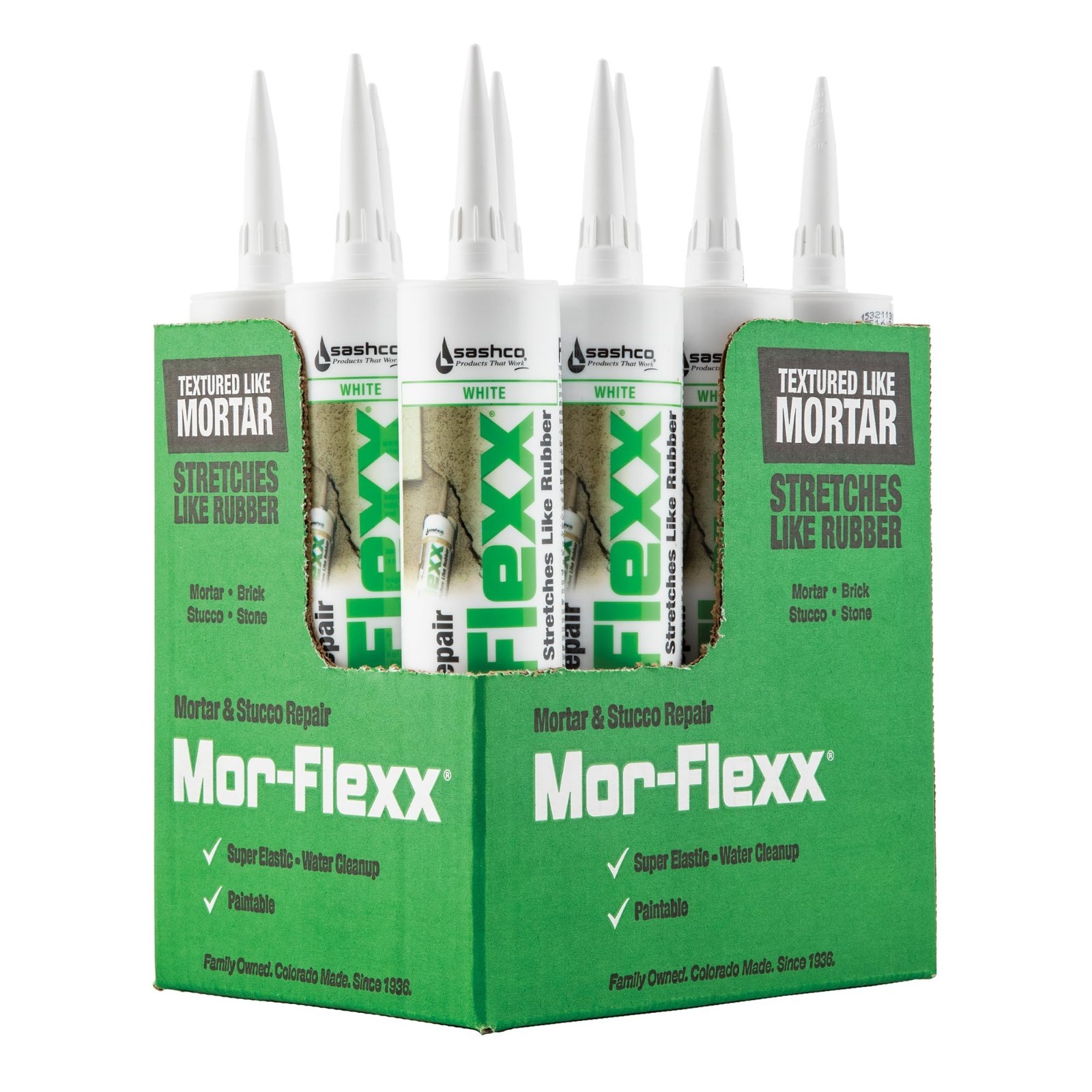 Textured White Caulk, 10.5 oz Tube, Pack of 12 – Flexible Sealant for Home Repai