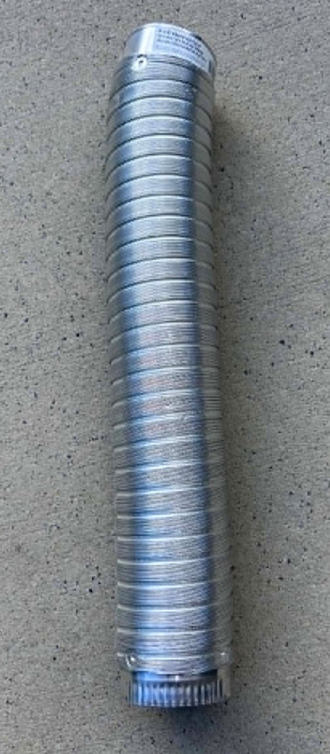Deflecto AM46 Semi-Rigid Flexible 4″ x 6′ Aluminum Dryer Duct