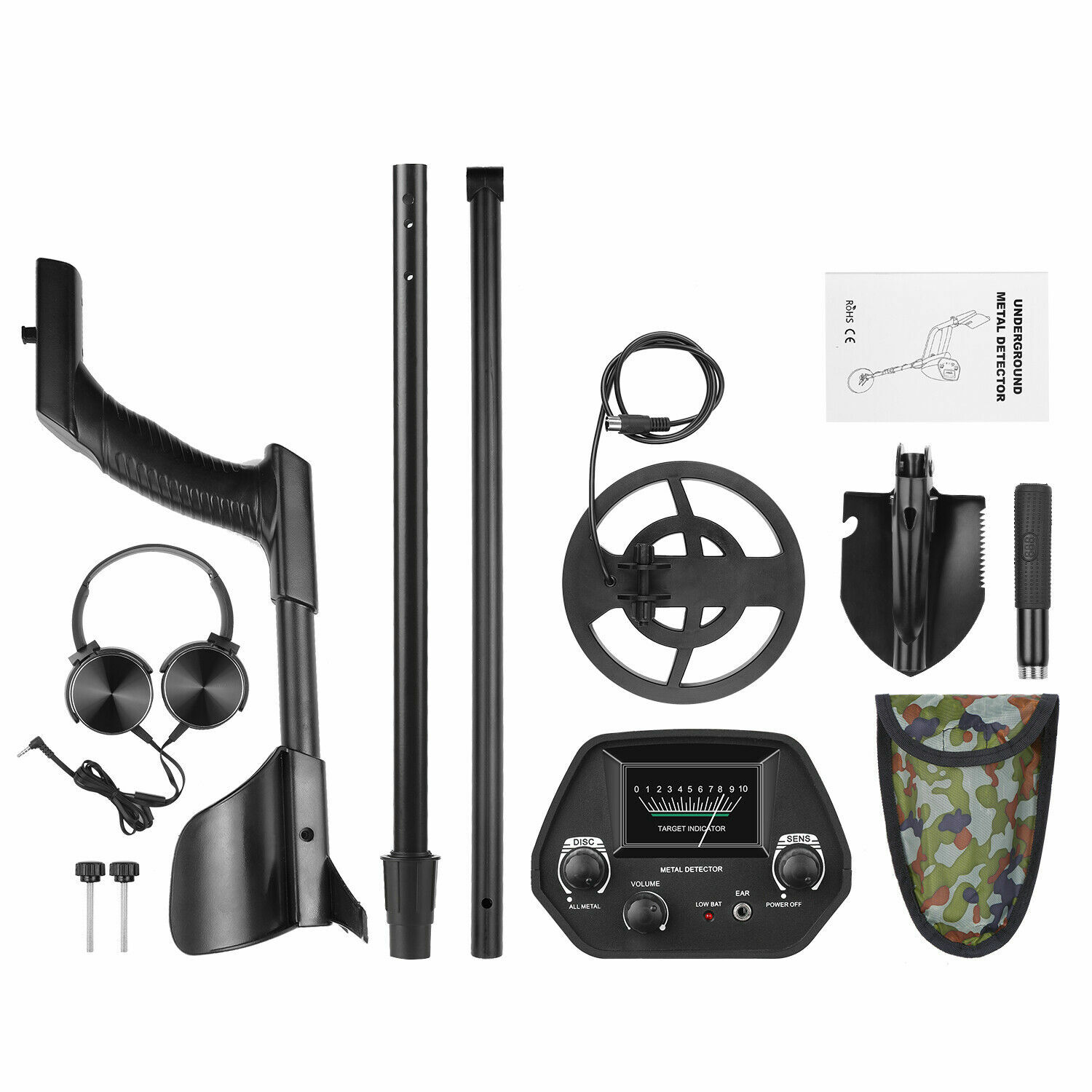 Deep Ground Metal Detector Gold Finder Waterproof Search Coil Underwater