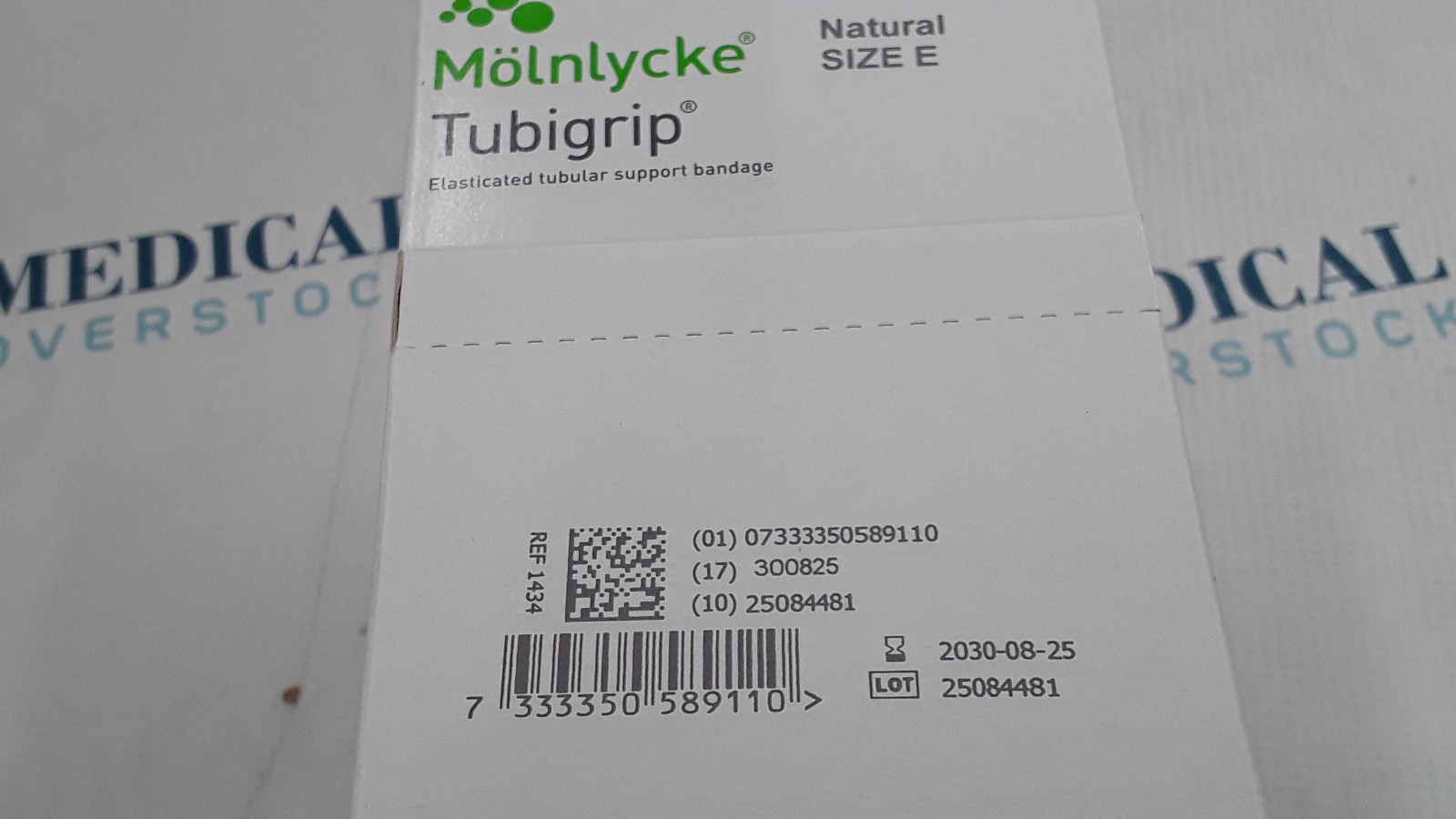 Molnlycke Tubigrip Elasticated Tubular Support Bandage Natural Size E 1x10m 1434