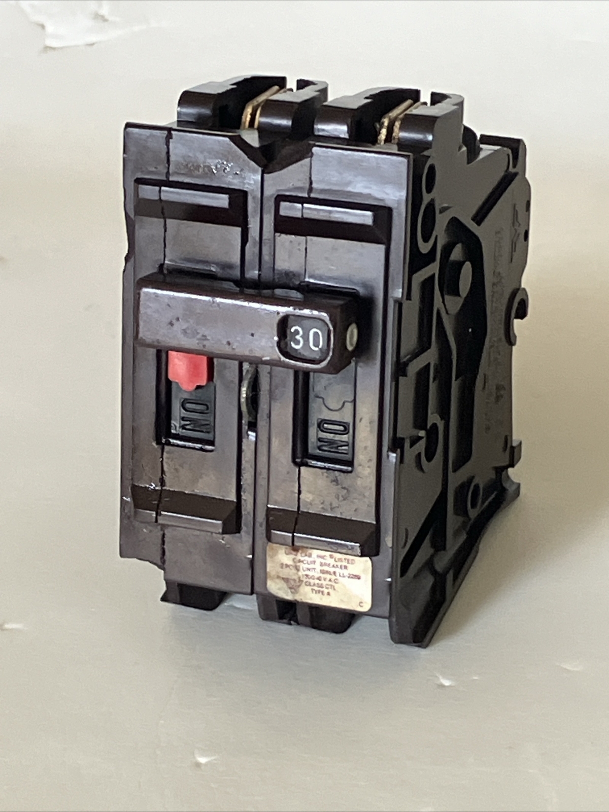 Wadsworth A230NI 30 Amp 2 Pole 2P A230 Plastic Foot Breaker A230B BIG BODY