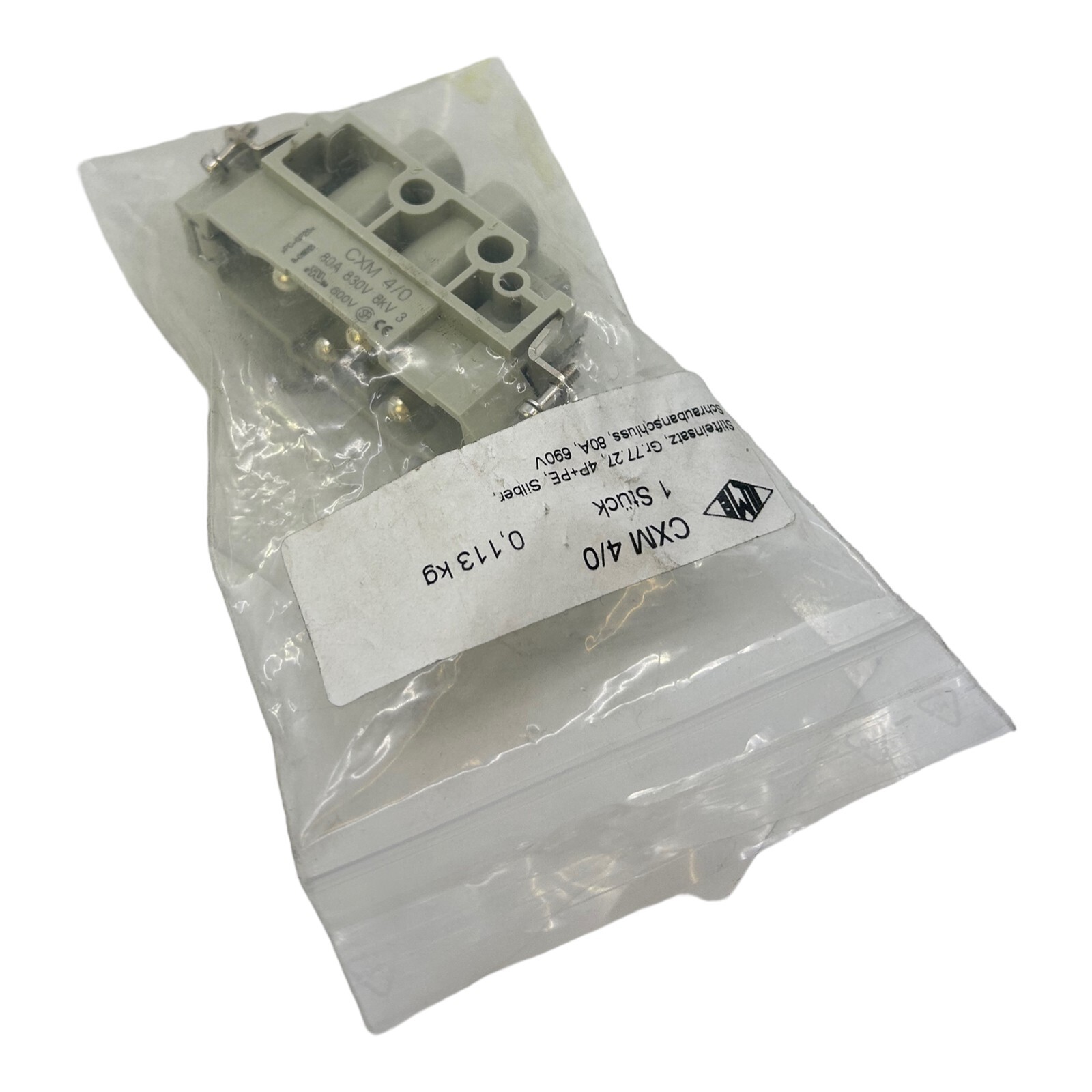 ILME Cxm 4/0 Terminal Connector 80A 8kV 4polig Protection IP20 Without Casing