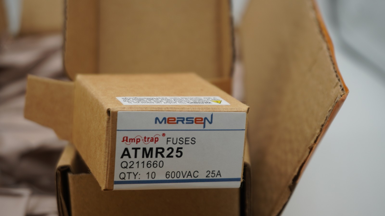 Pack of 10 Amp-trap Fuses Mersen ATMR25 25A 600Vac Fuse ATMR – Class CC