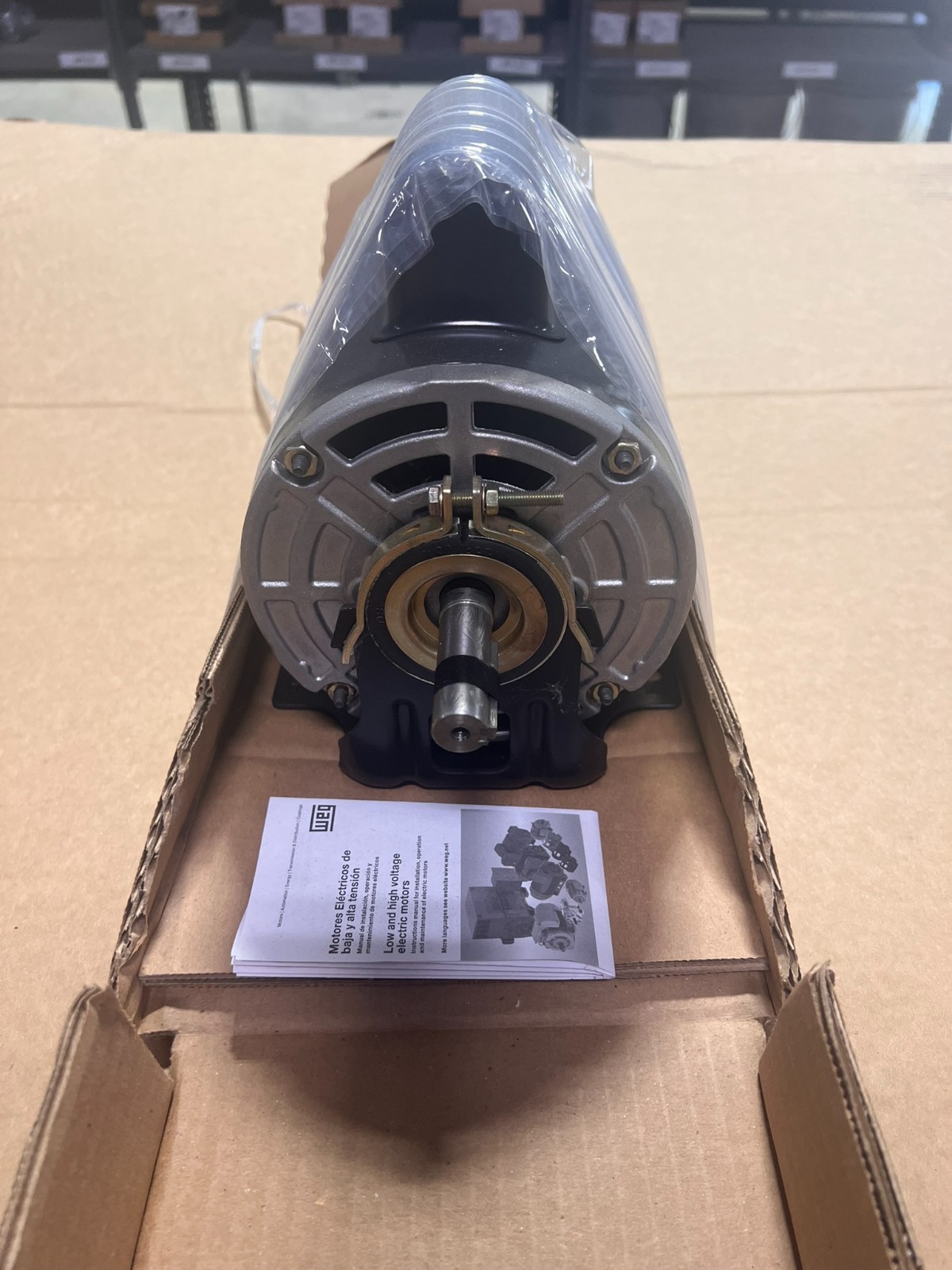 WEG ROLLED STEEL 0.5 HP 4P W56 1Ph 277 V 60 Hz IC01 – ODP – Foot-mounted