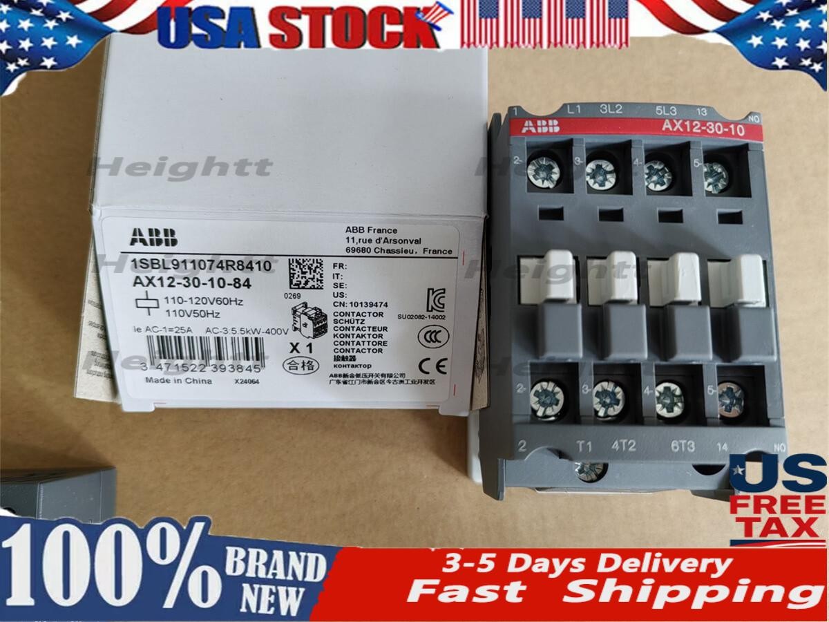 NEW ABB Contactor AX12-30-10-84 AC 110V 50/60Hz AX12-30-10 US Free TAX