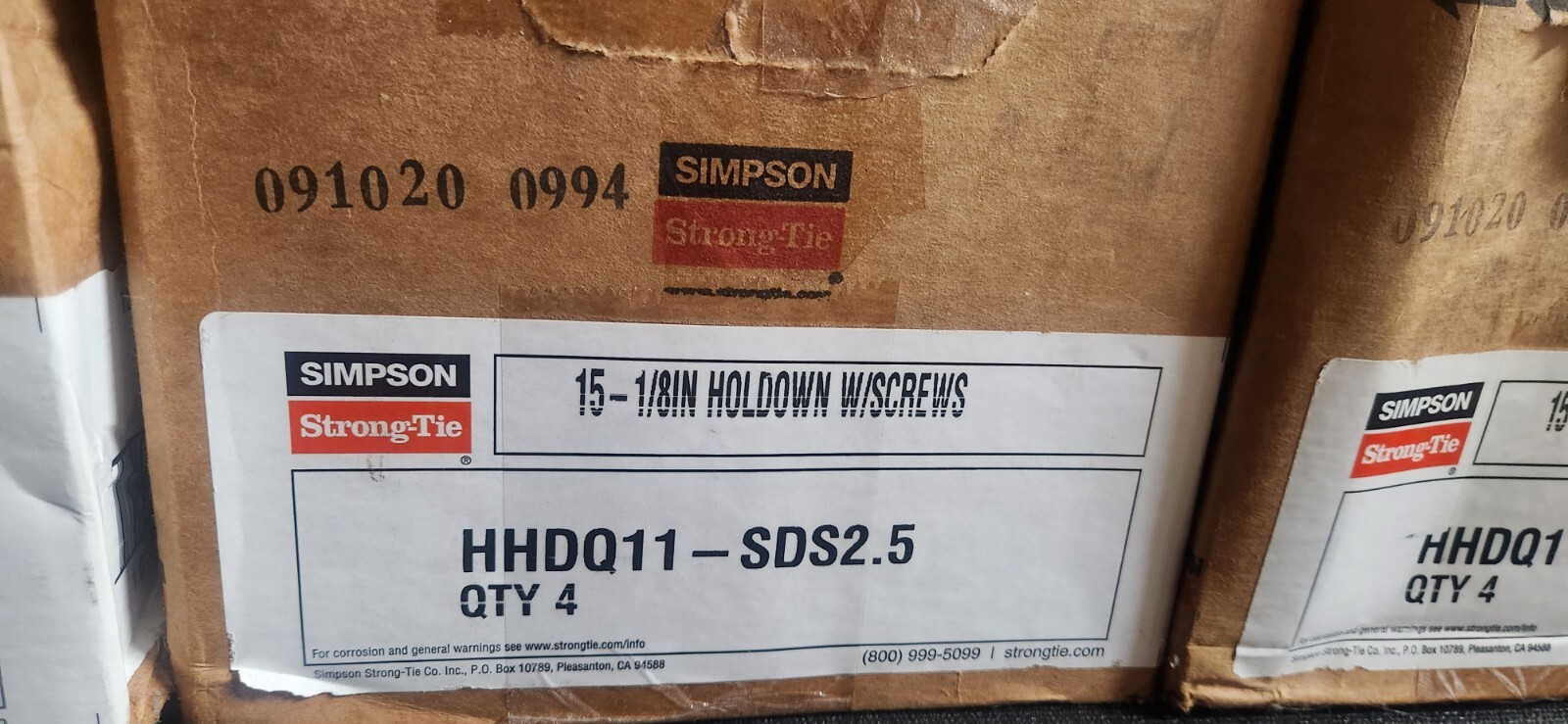 Simpson Strong-Tie HHDQ11-SDS2.5 15-1/8-Inch Holdown With Screws