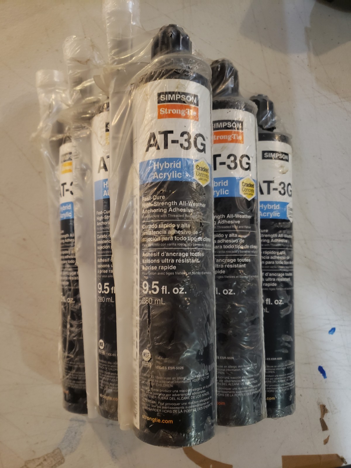 Simpson Strong-Tie AT-3G AT3G10 9.5oz Hybrid Acrylic Anchoring Adhesive (6 Pk)
