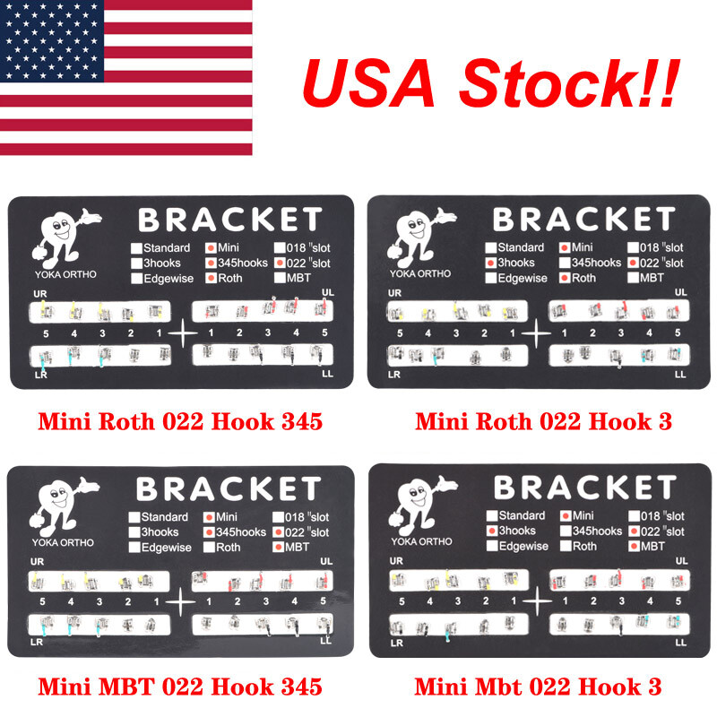 Dental Ortho Bracket Brackets MIM Monoblock Mini Roth 0.022 345Hooks 20Pcs/pack
