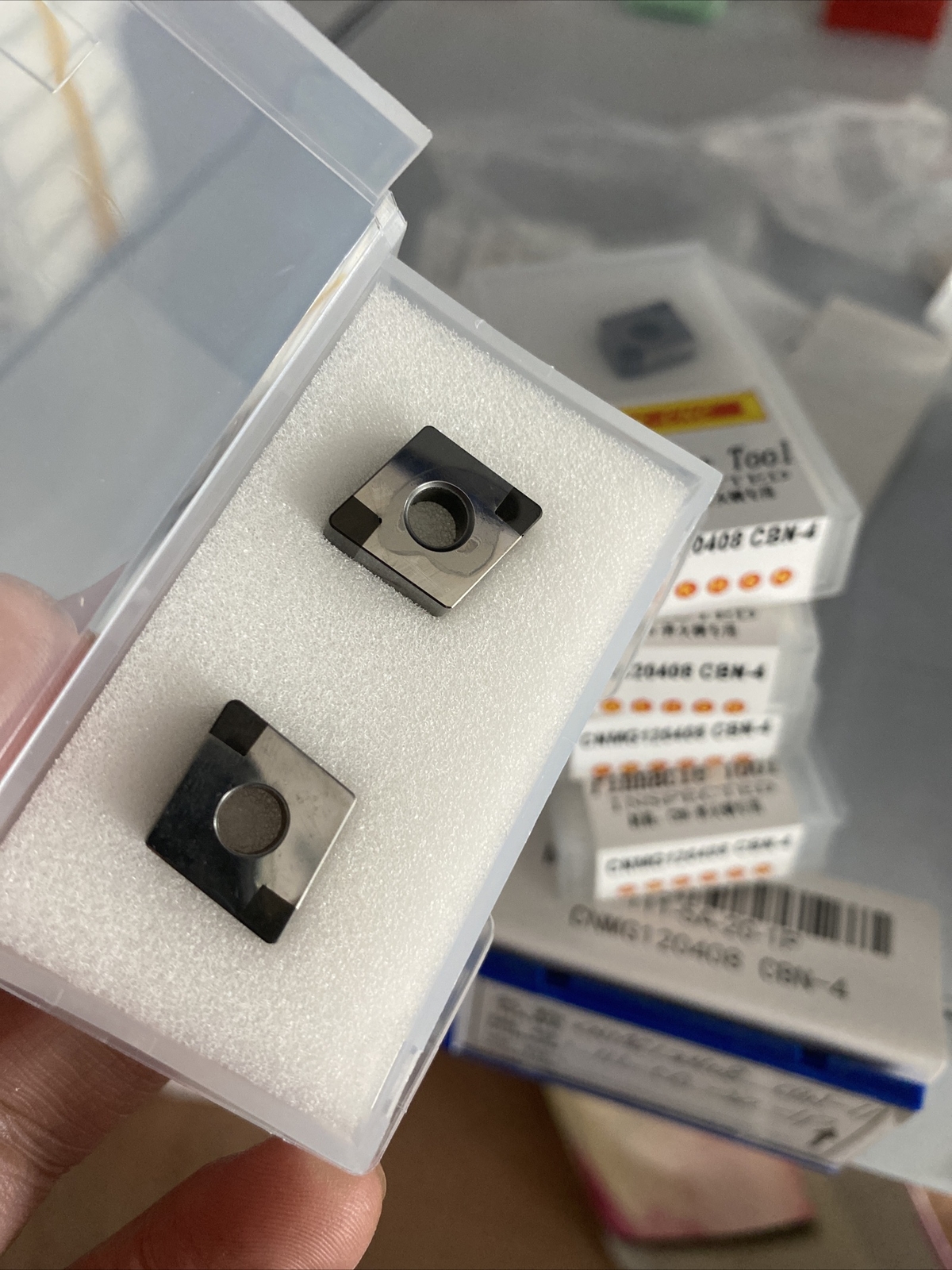 2PCS CNMA12048 CNMG432 CBN-4 superhard boron nitride CBN blade hardened steel