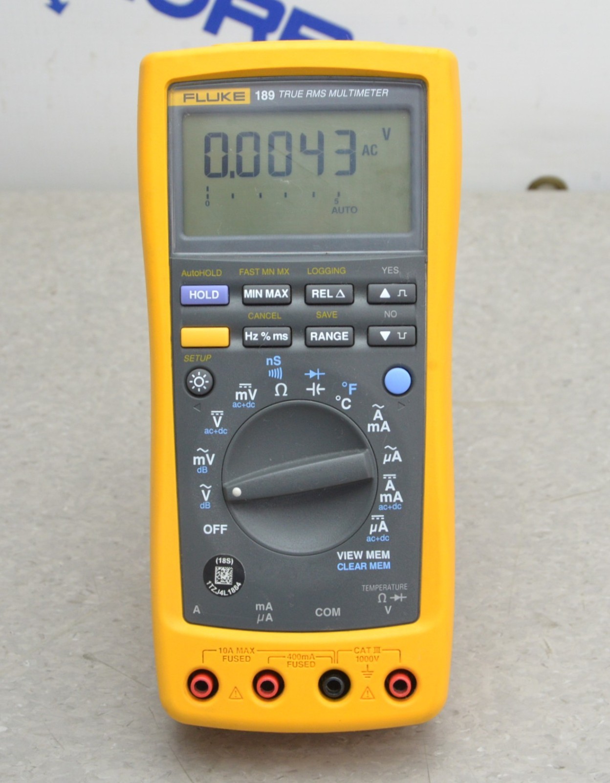 Fluke 189 True RMS Multimeter IP42 CAT IV 600V