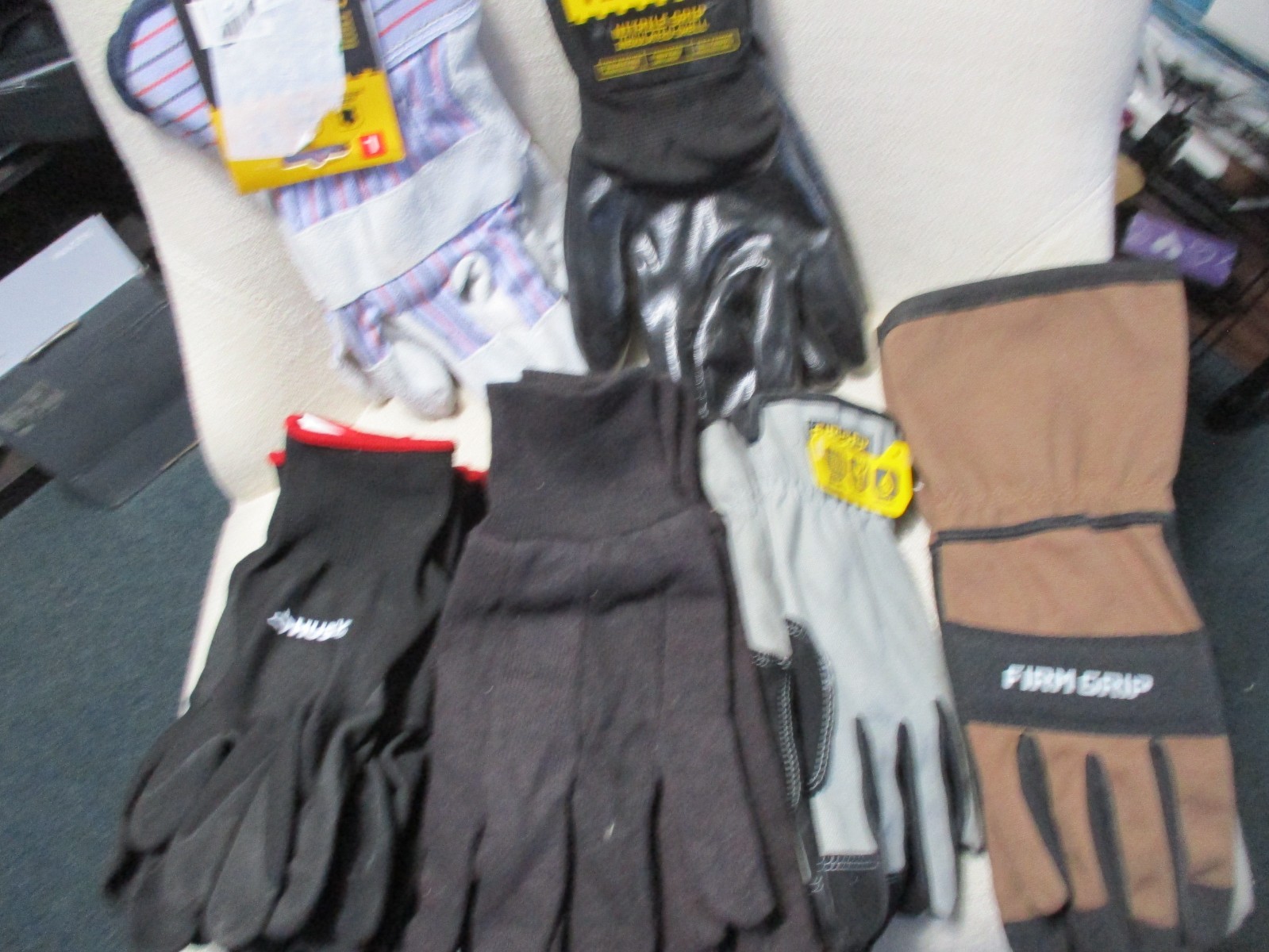 14 Pair Assorted Firm Grip, Husky Large Work Garden Gloves