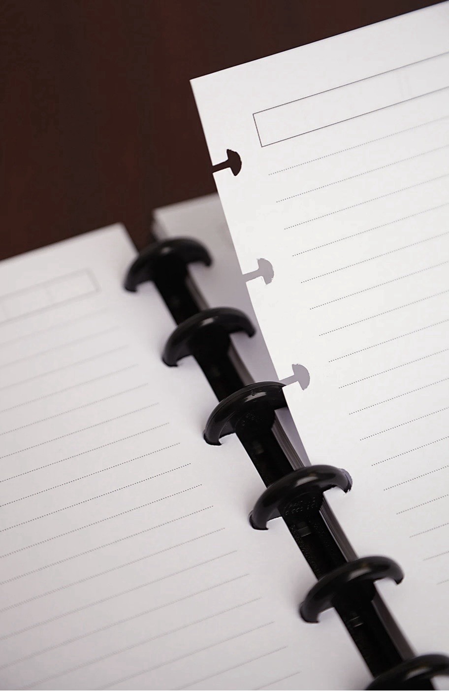 TUL Custom Note-Taking System Discbound Leather Notebook Letter Size Purple Gray