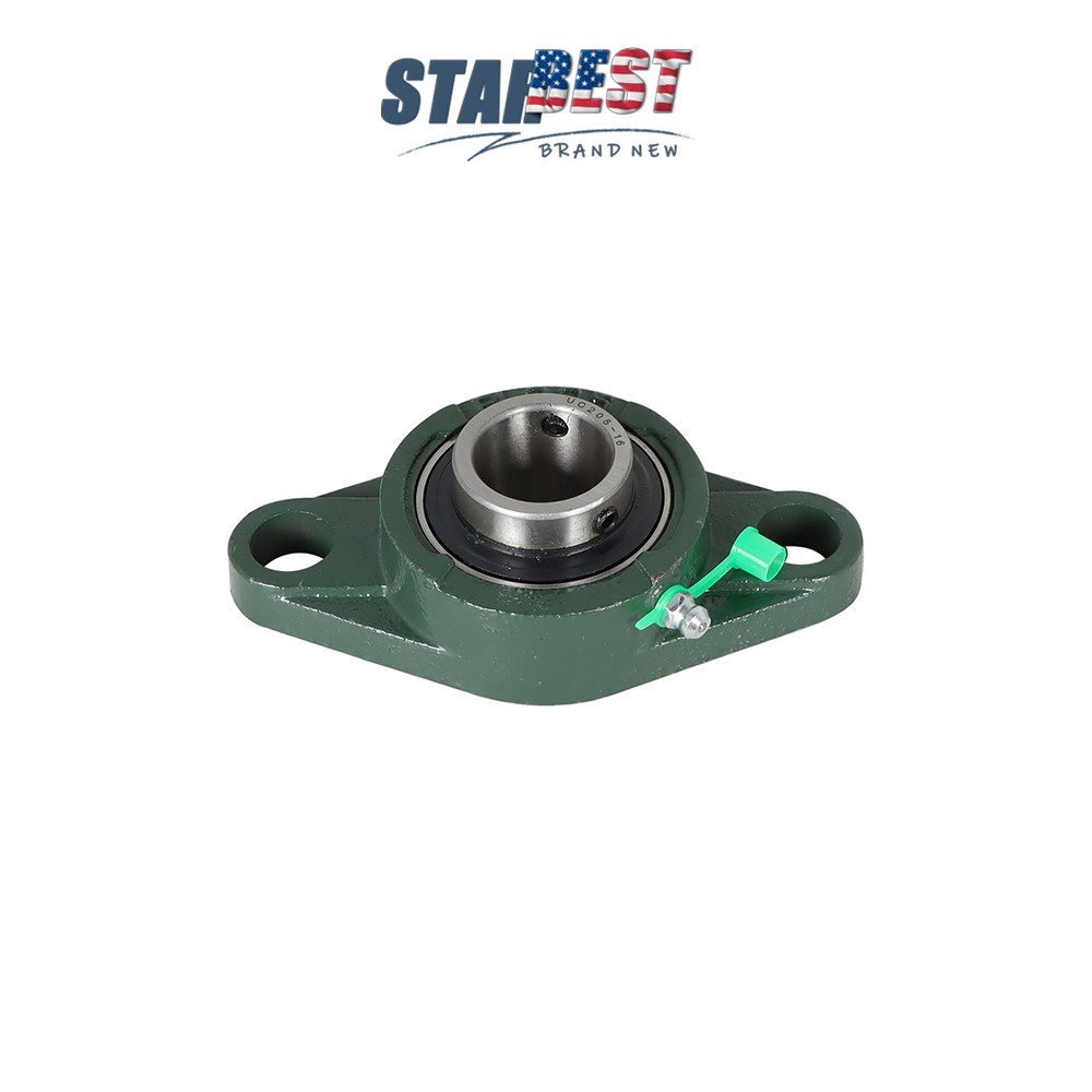 UCFL205-16 Pillow Block Flange Bearing 1″ Bore 2 Bolt Solid Base 10PCS