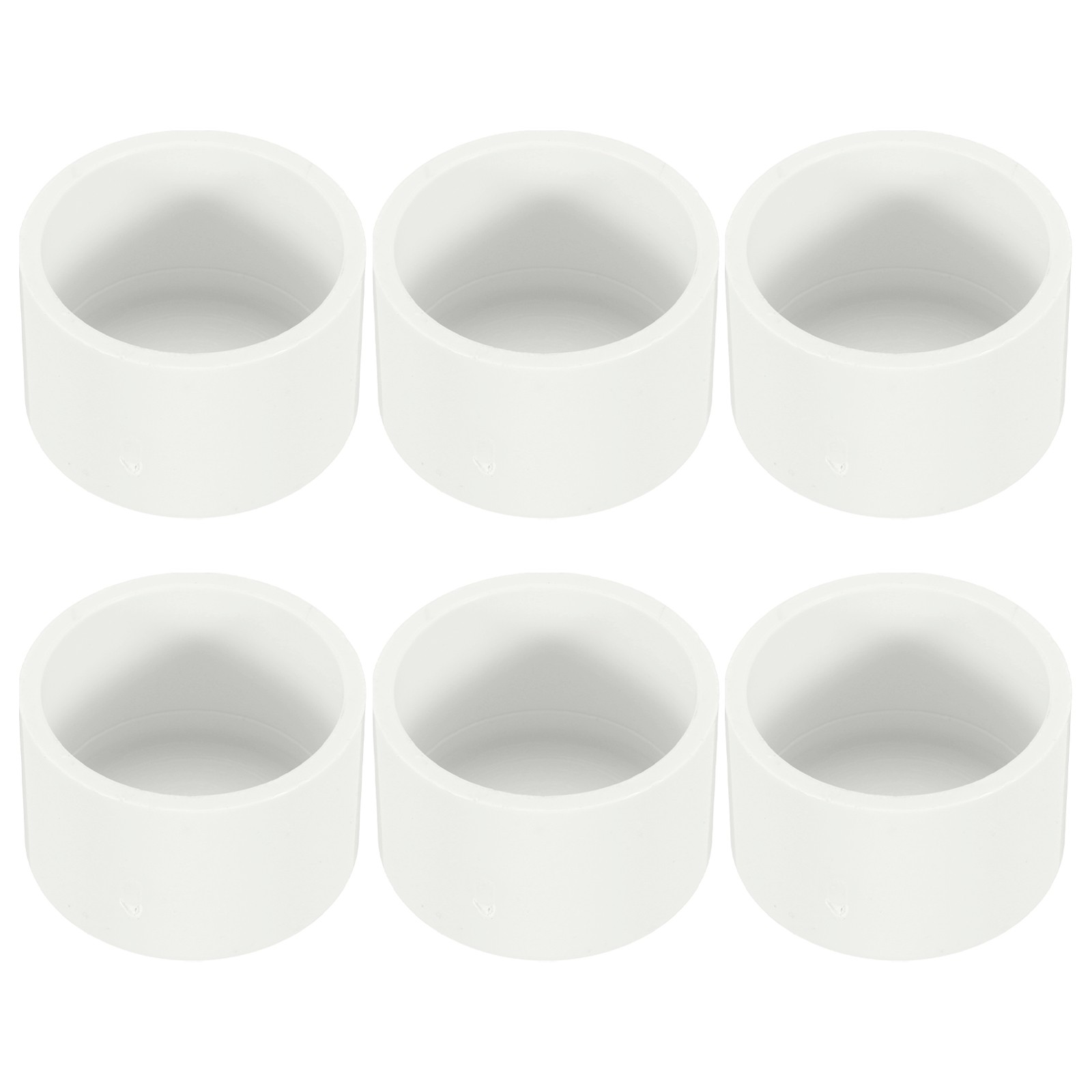 6 Pcs White 1-1/4″ Plastic Pipe Plug Adapter Pipe End Cap Fitting