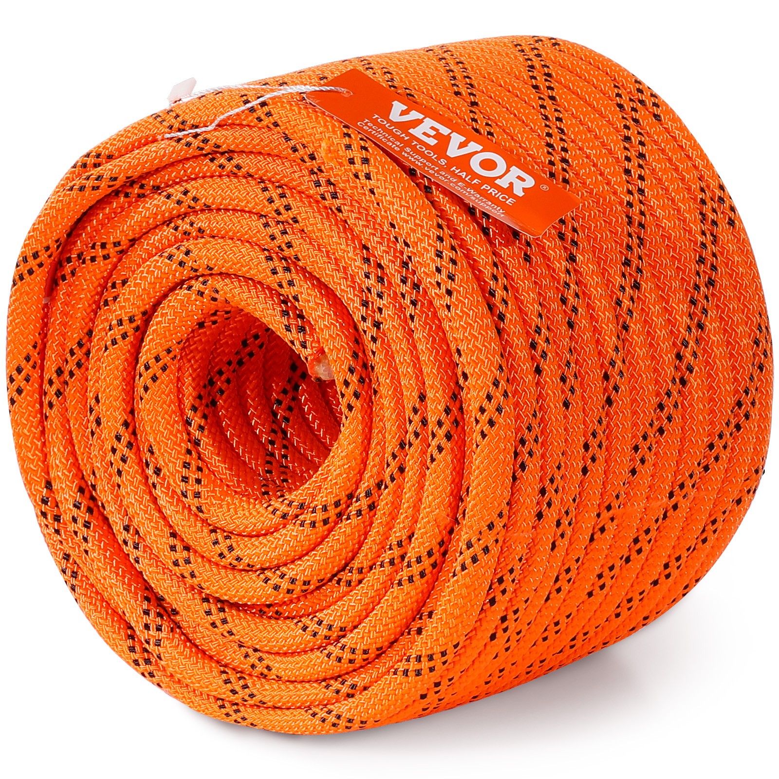 VEVOR Arborist Tree Climbing Rope Double Braid Polyester 3/8″ x 120′ 48-Strand