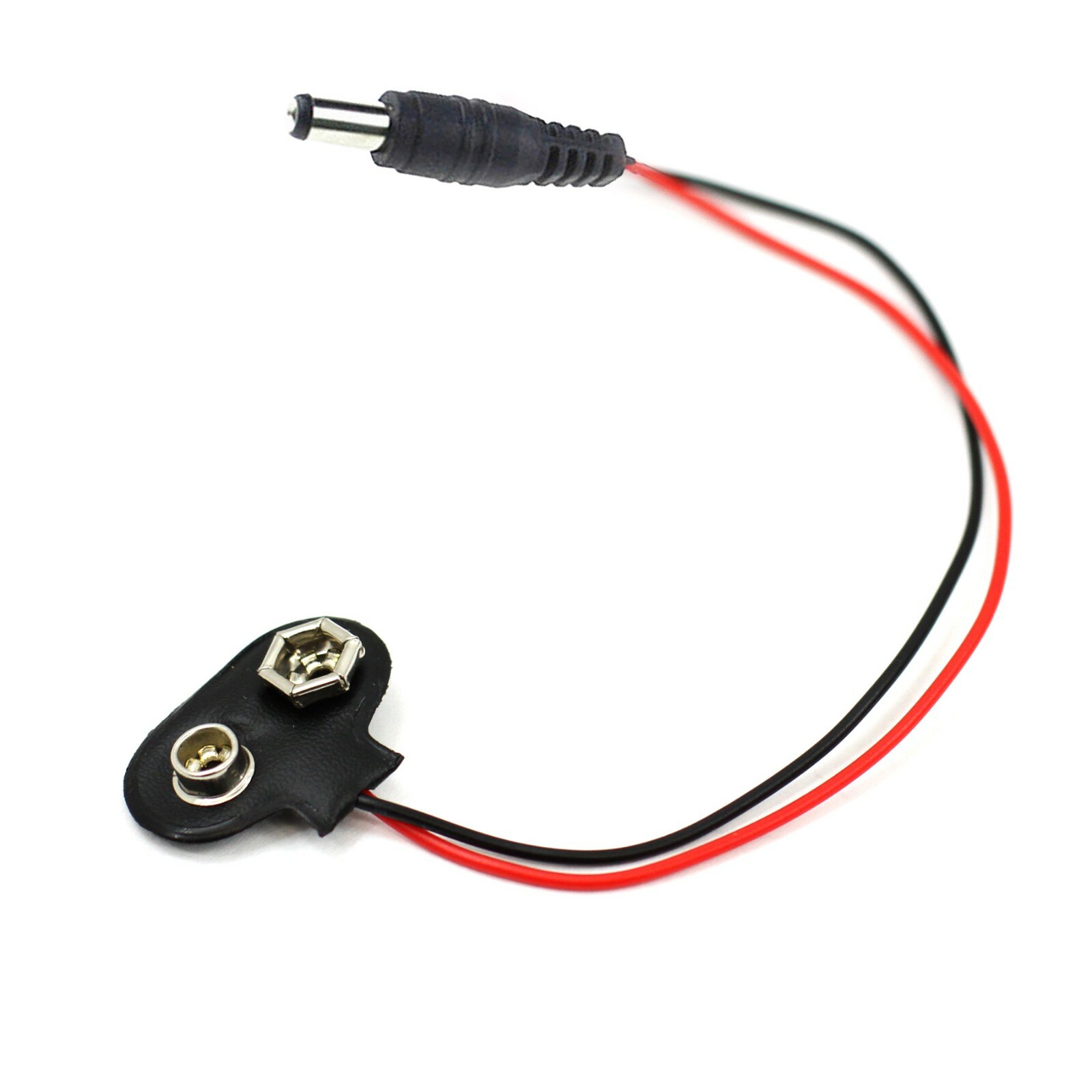 5 PC 9V Volt Battery T Type Connector Adapter Clip with 5.5mm DC Plug