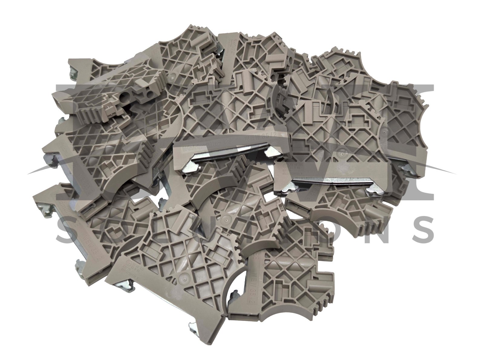 NEW Weidmuller 1061200000 End Bracket Dark Beige WEW 35/2 WEW352 Lot of 19