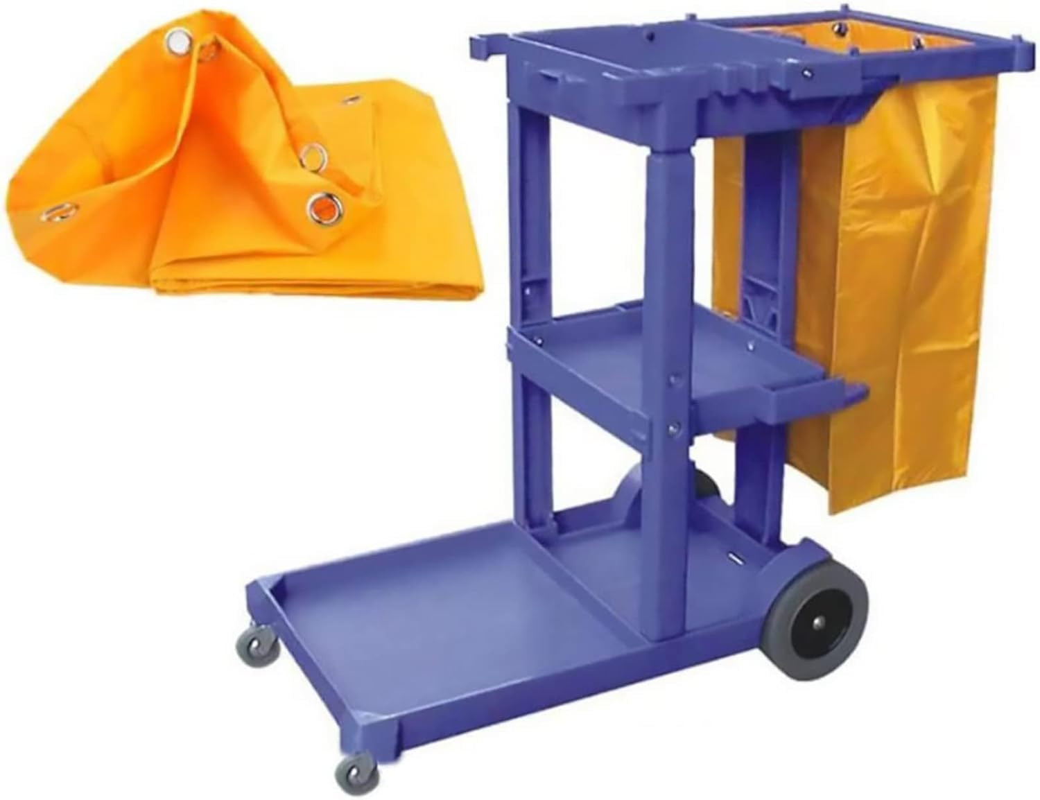 Replacement Janitorial Cart Bag-16 X 11 X 27Inches, High Capacity Waterproof Thi