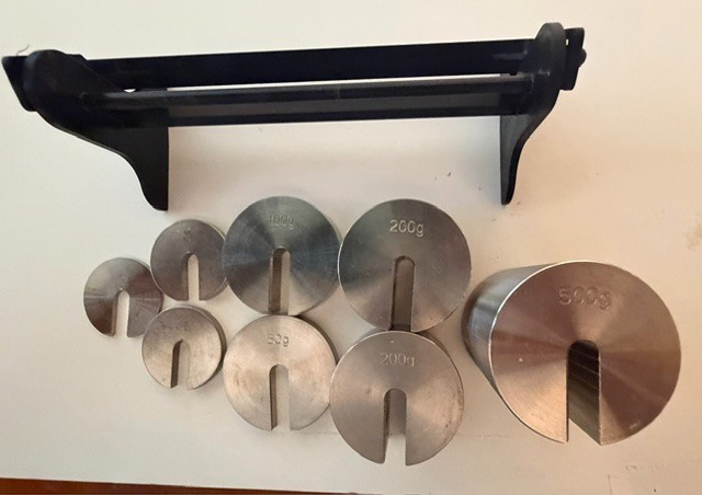 Lot of 2: NOS 1100g Slotted Weight Mass Sets Vintage Science Physics Lab